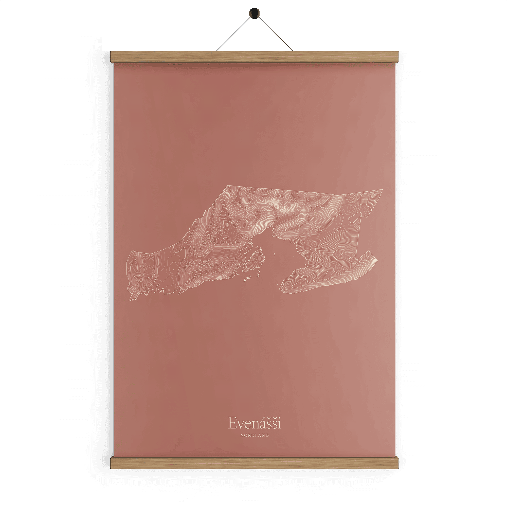 Evenášši kotekart - Rustrød