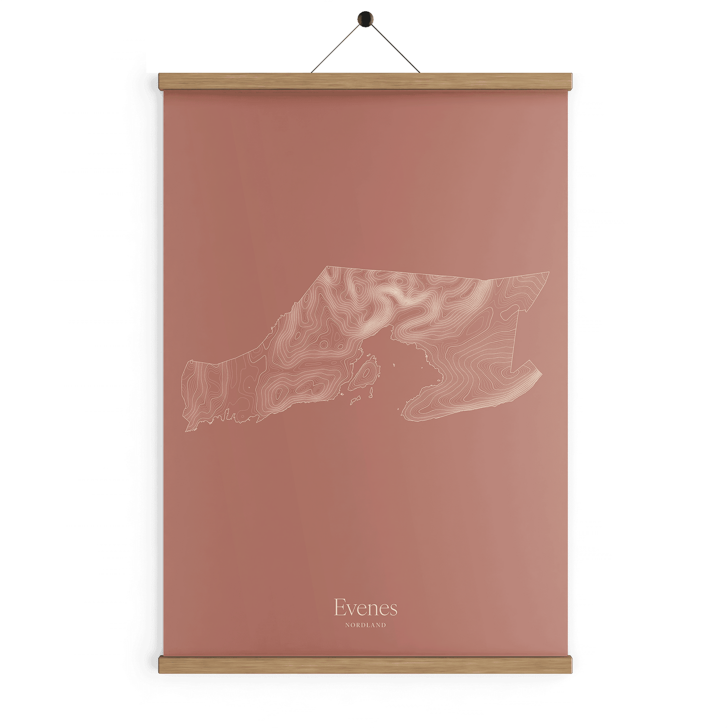 Evenes kotekart - Rustrød