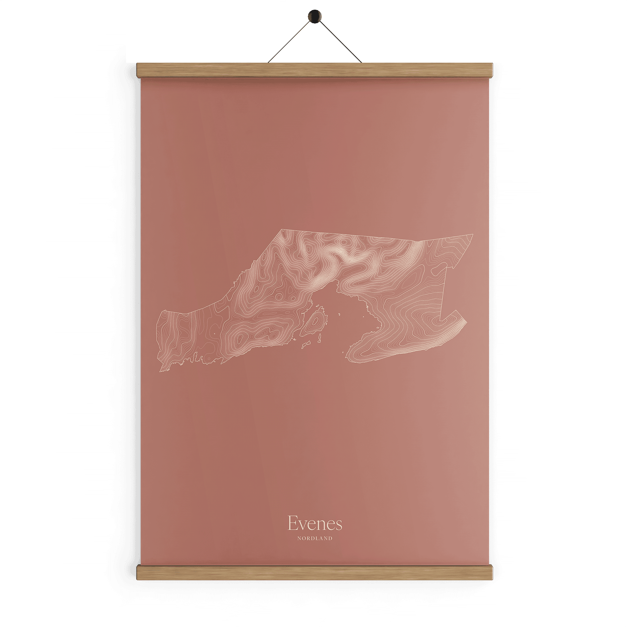Evenes kotekart - Rustrød