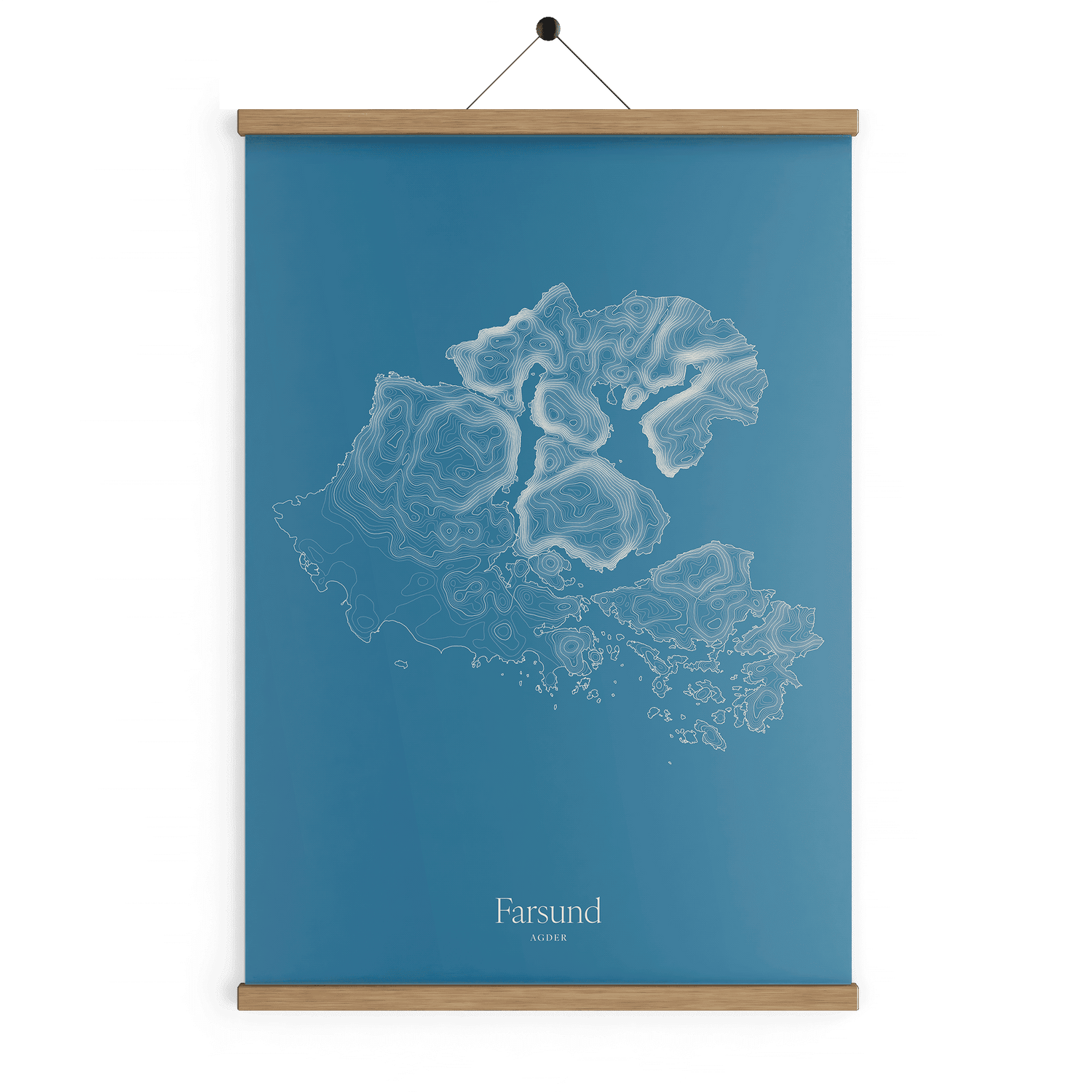 Farsund kotekart - Himmelblå