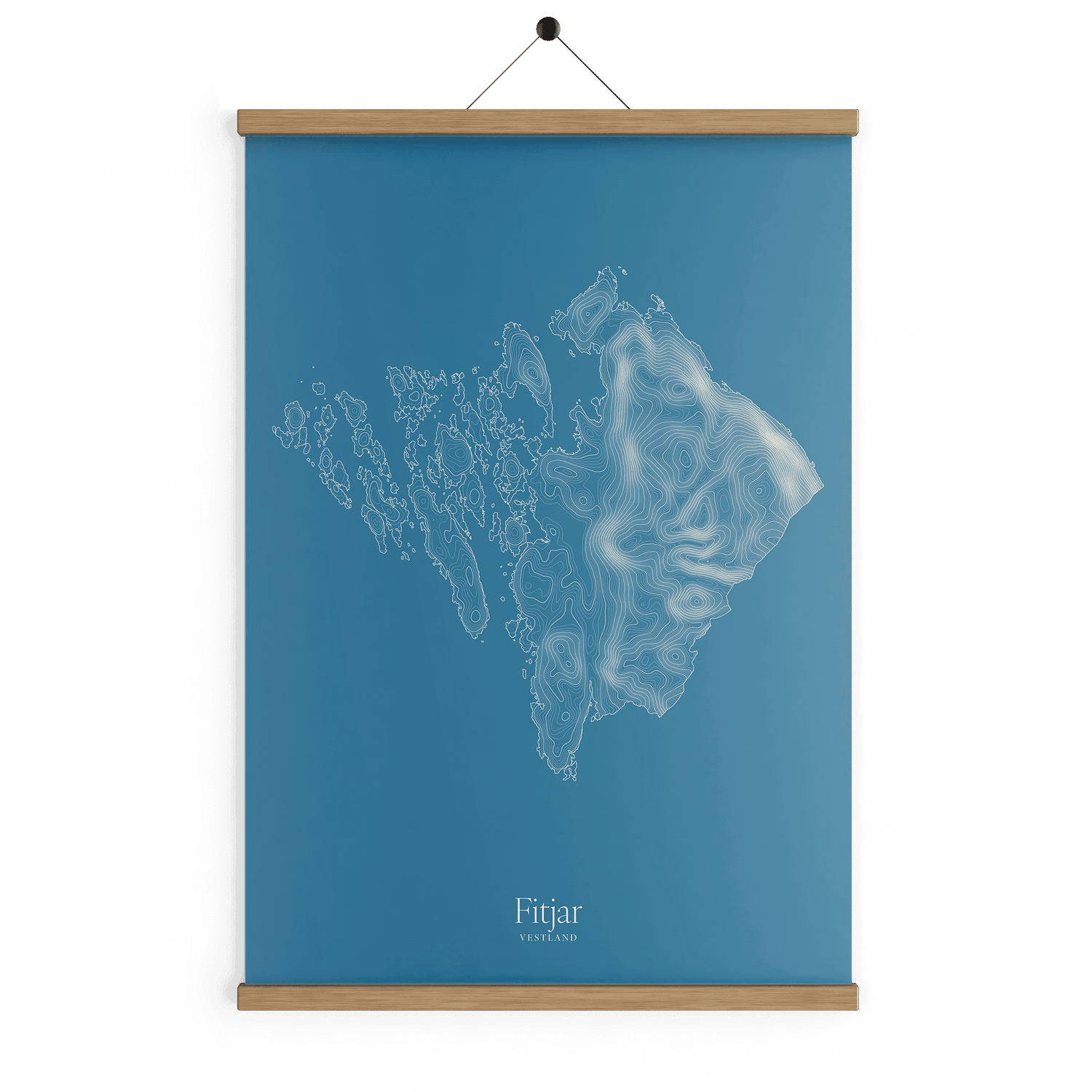 Fitjar kotekart - Himmelblå