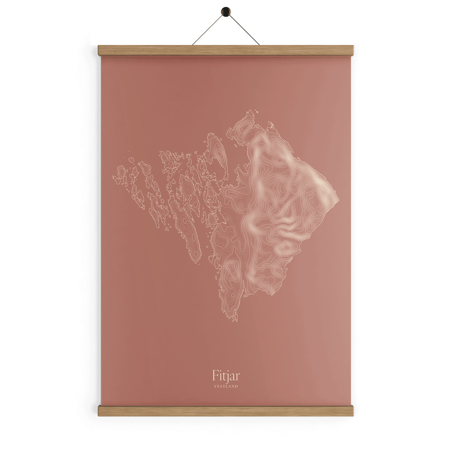 Fitjar kotekart - Rustrød