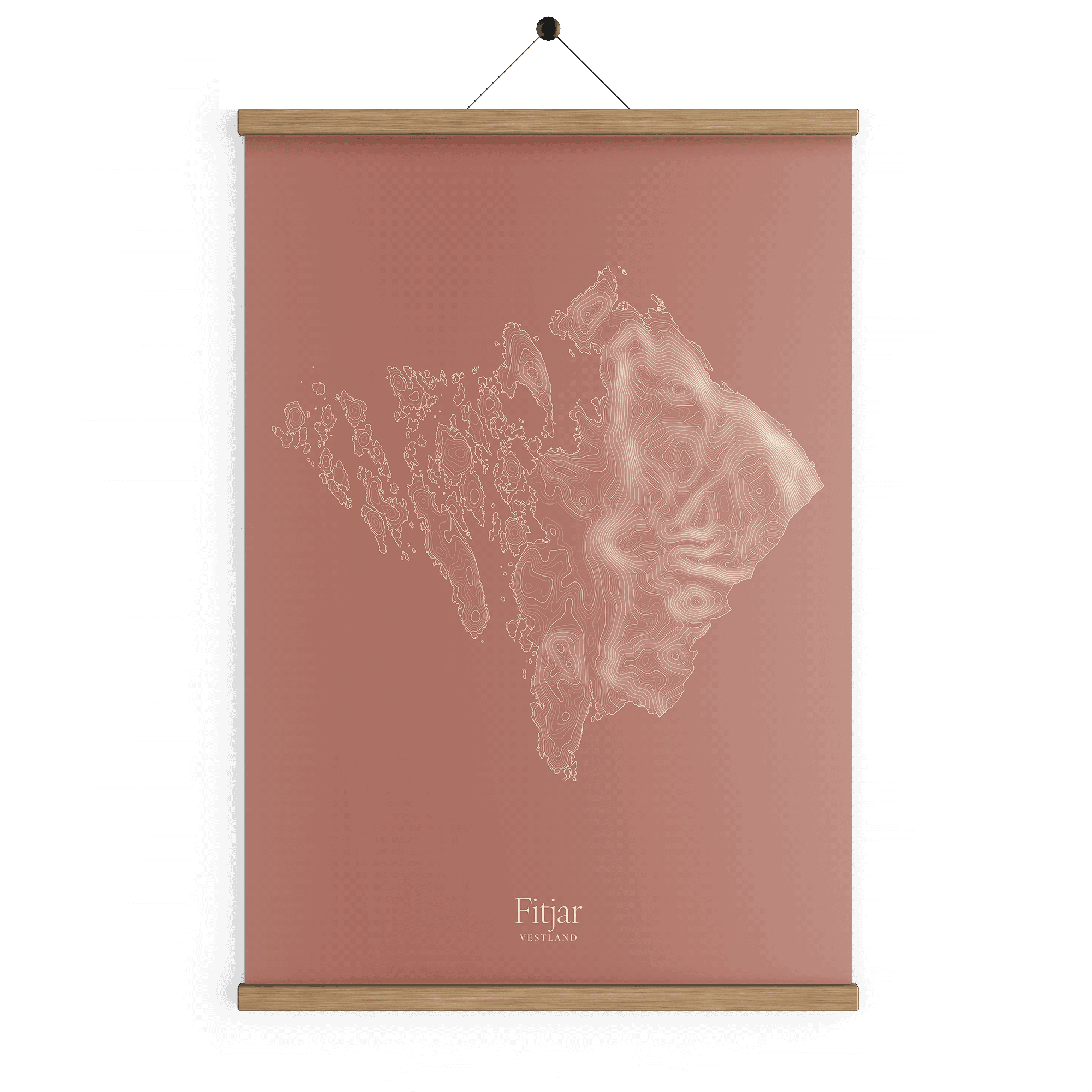Fitjar kotekart - Rustrød