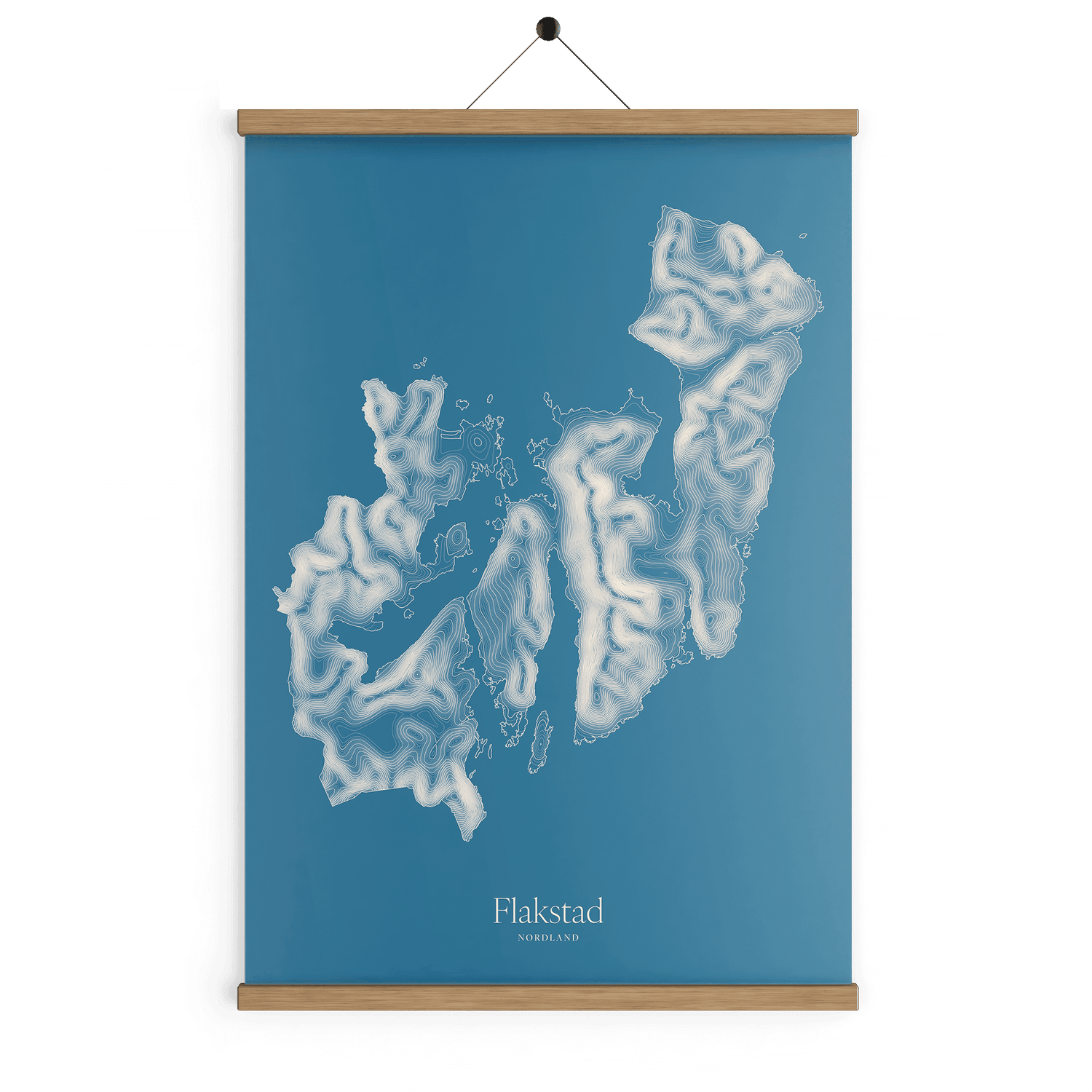 Flakstad kotekart - Himmelblå