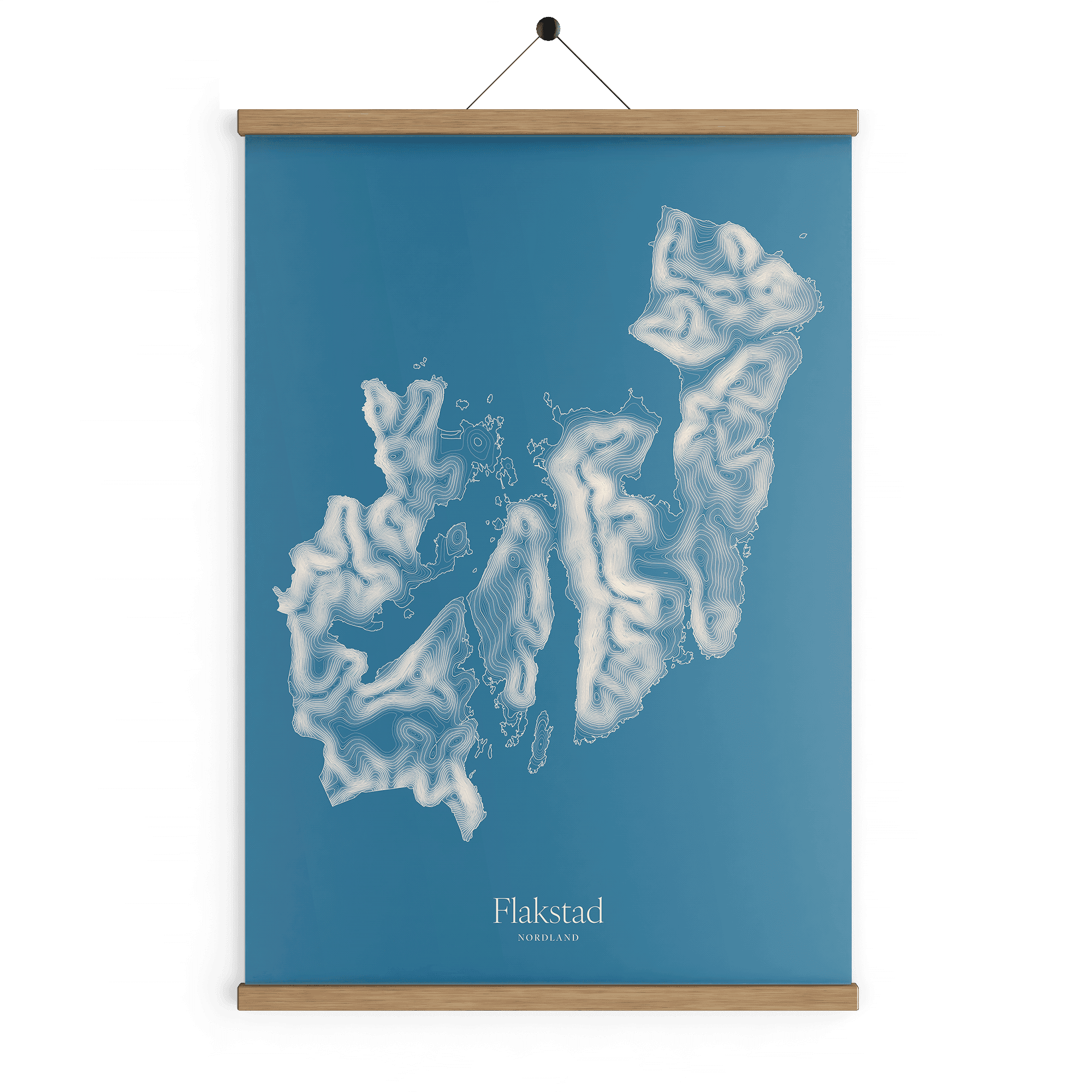 Flakstad kotekart - Himmelblå