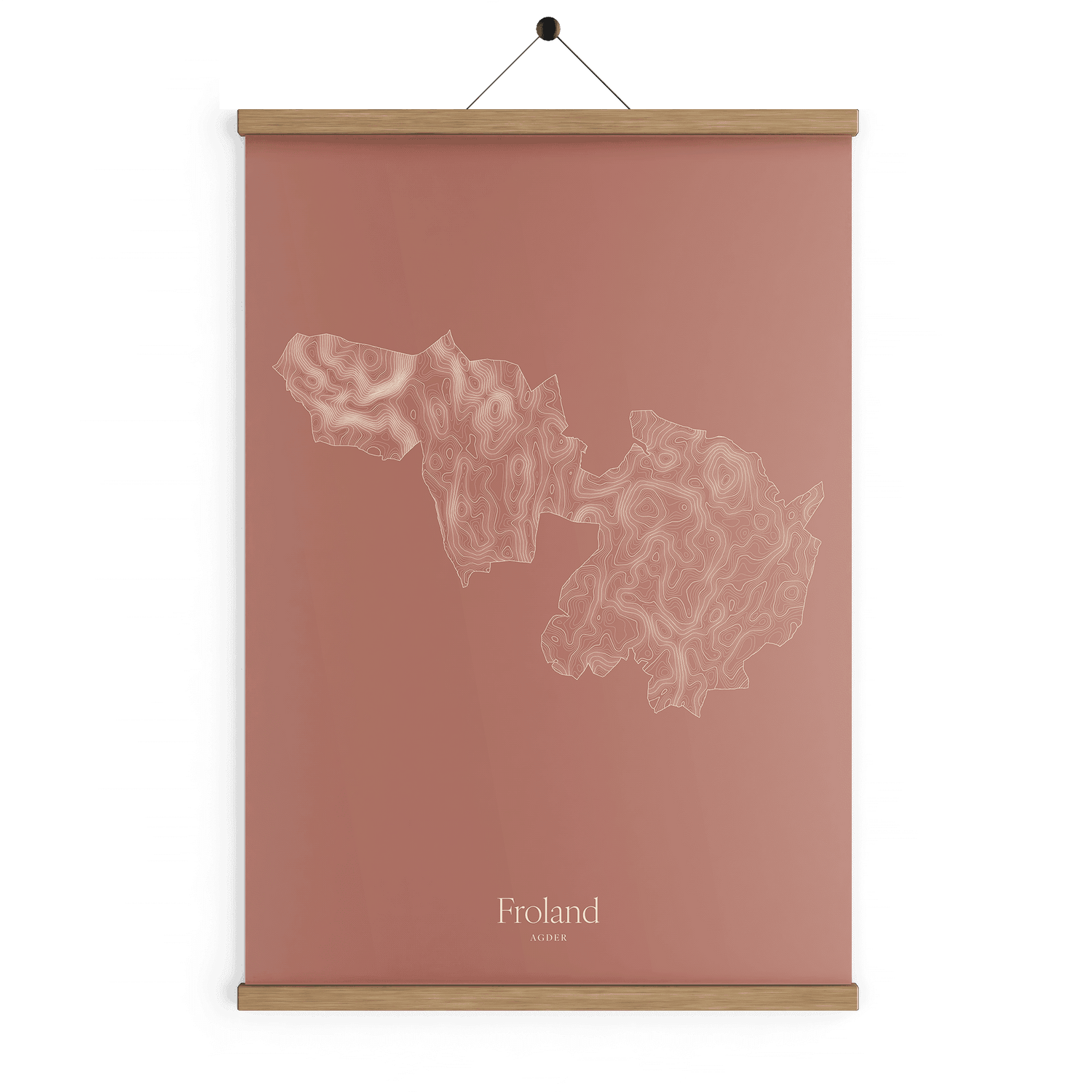 Froland kotekart - Rustrød
