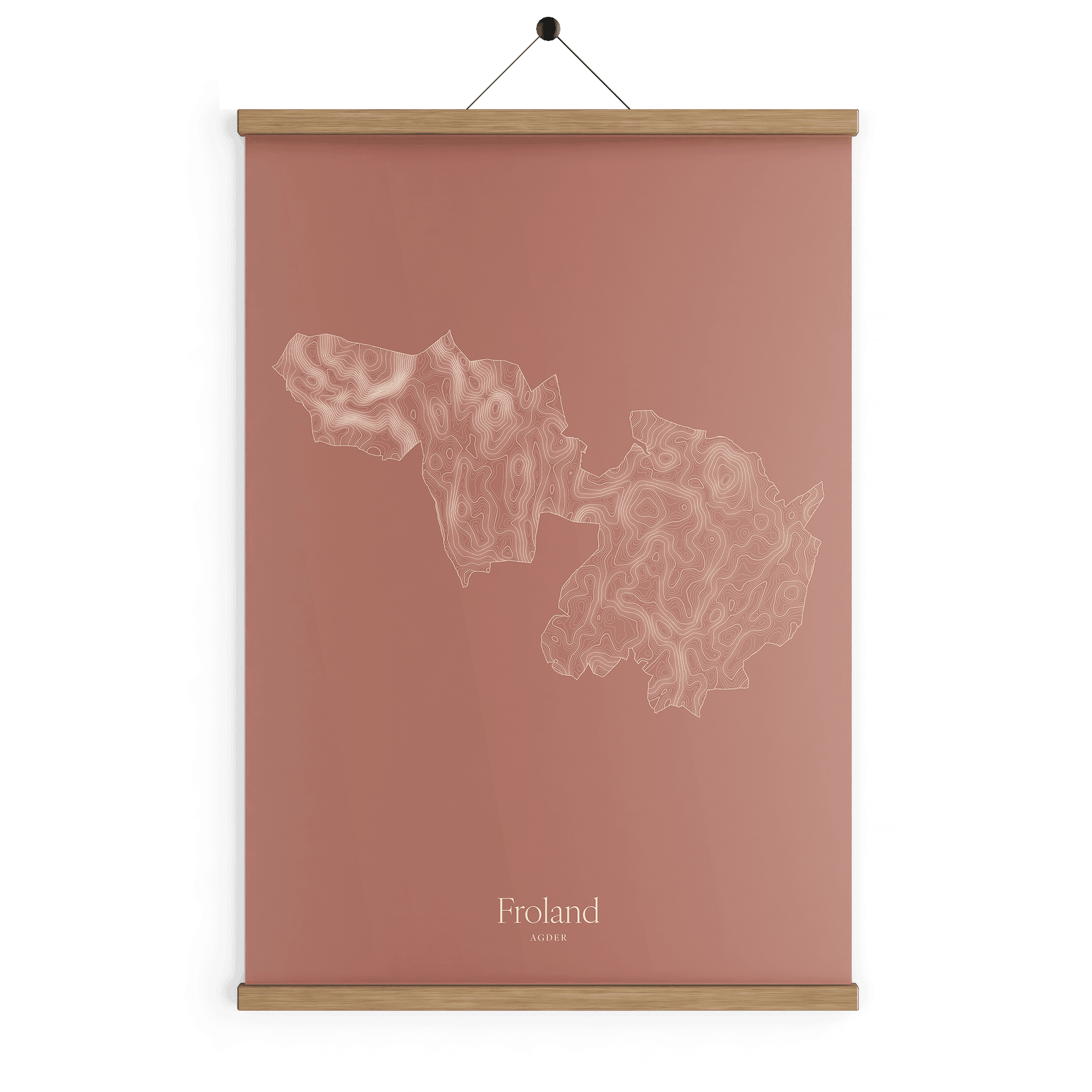 Froland kotekart - Rustrød