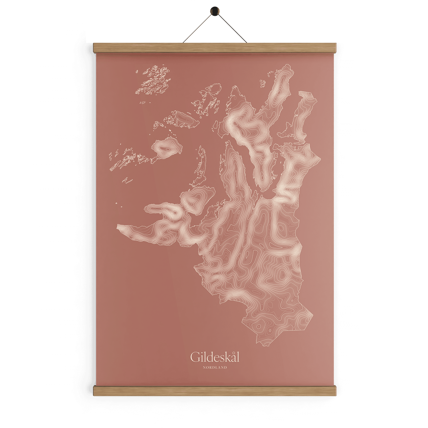 Gildeskål kotekart - Rustrød