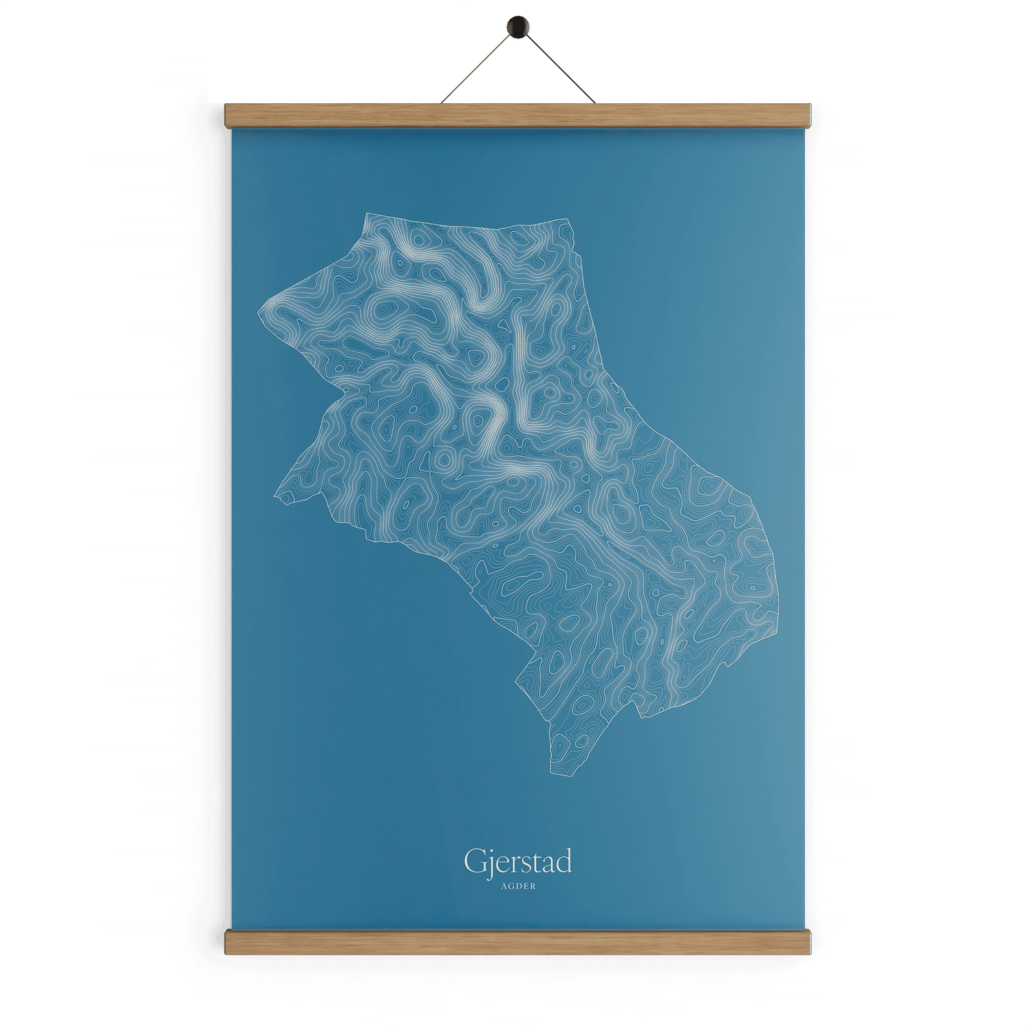 Gjerstad kotekart - Himmelblå