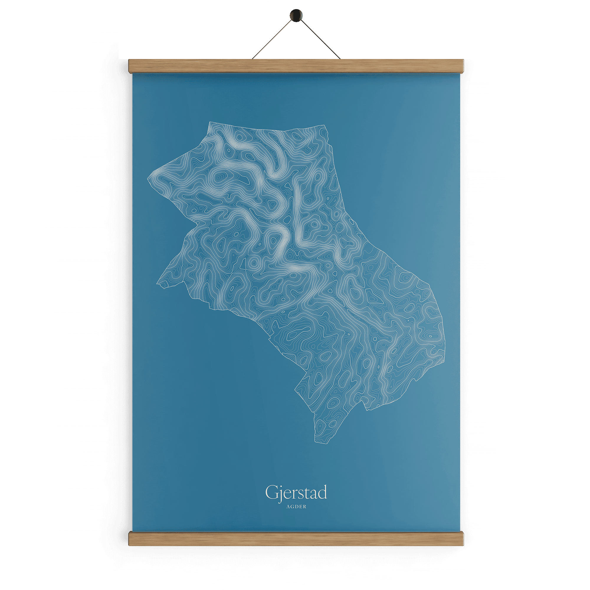 Gjerstad kotekart - Himmelblå
