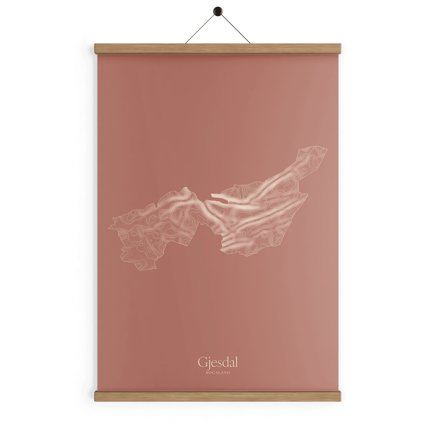 Gjesdal kotekart - Rustrød