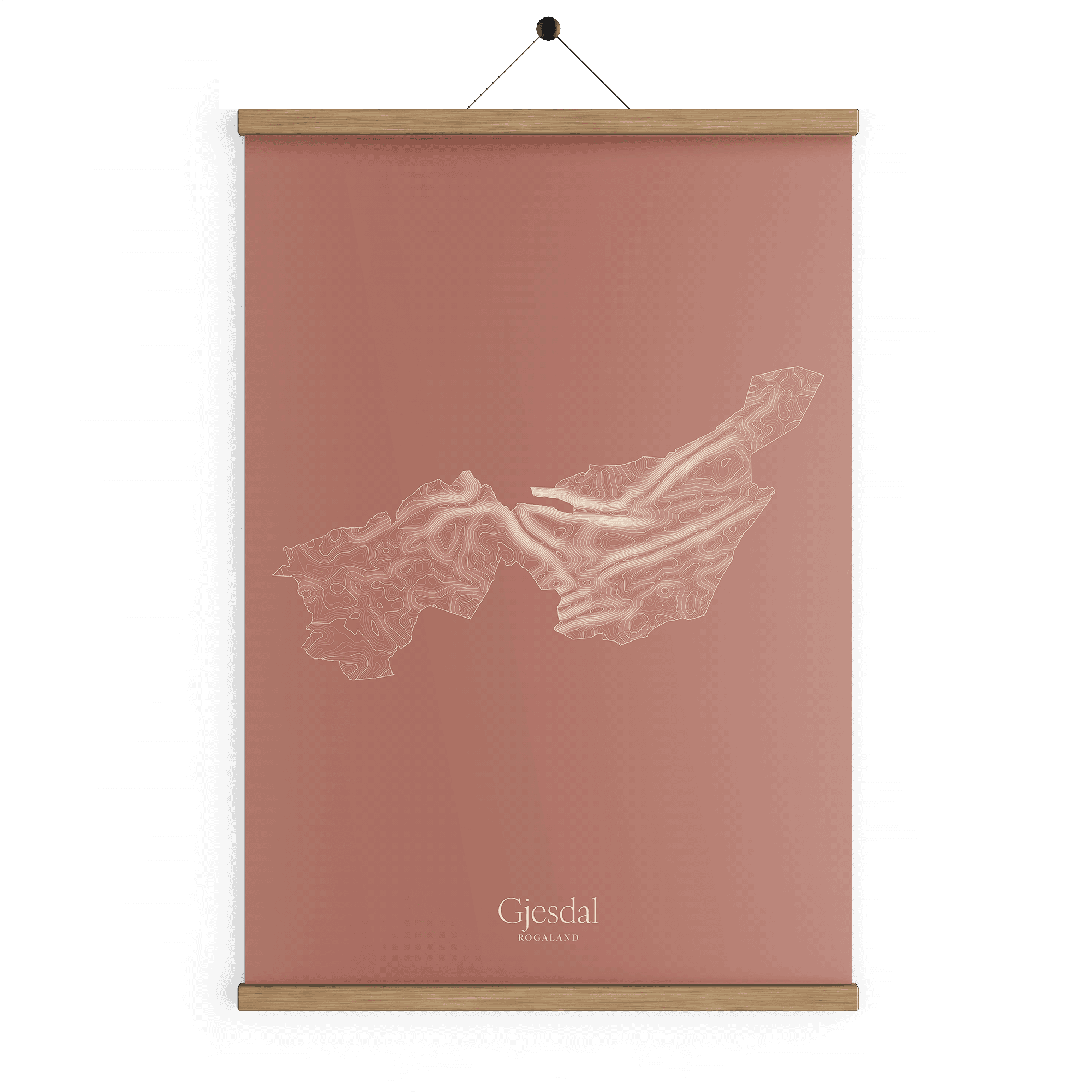 Gjesdal kotekart - Rustrød