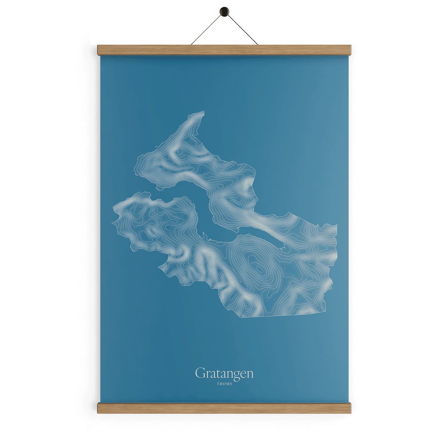 Gratangen kotekart - Himmelblå