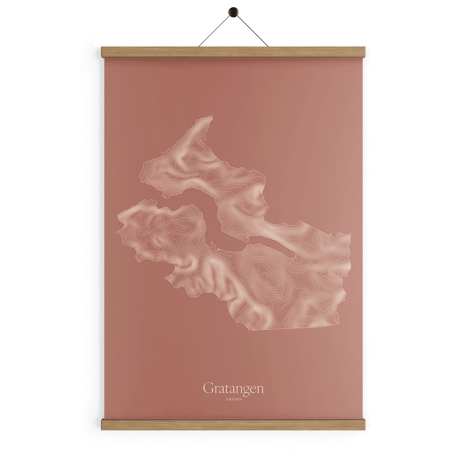 Gratangen kotekart - Rustrød