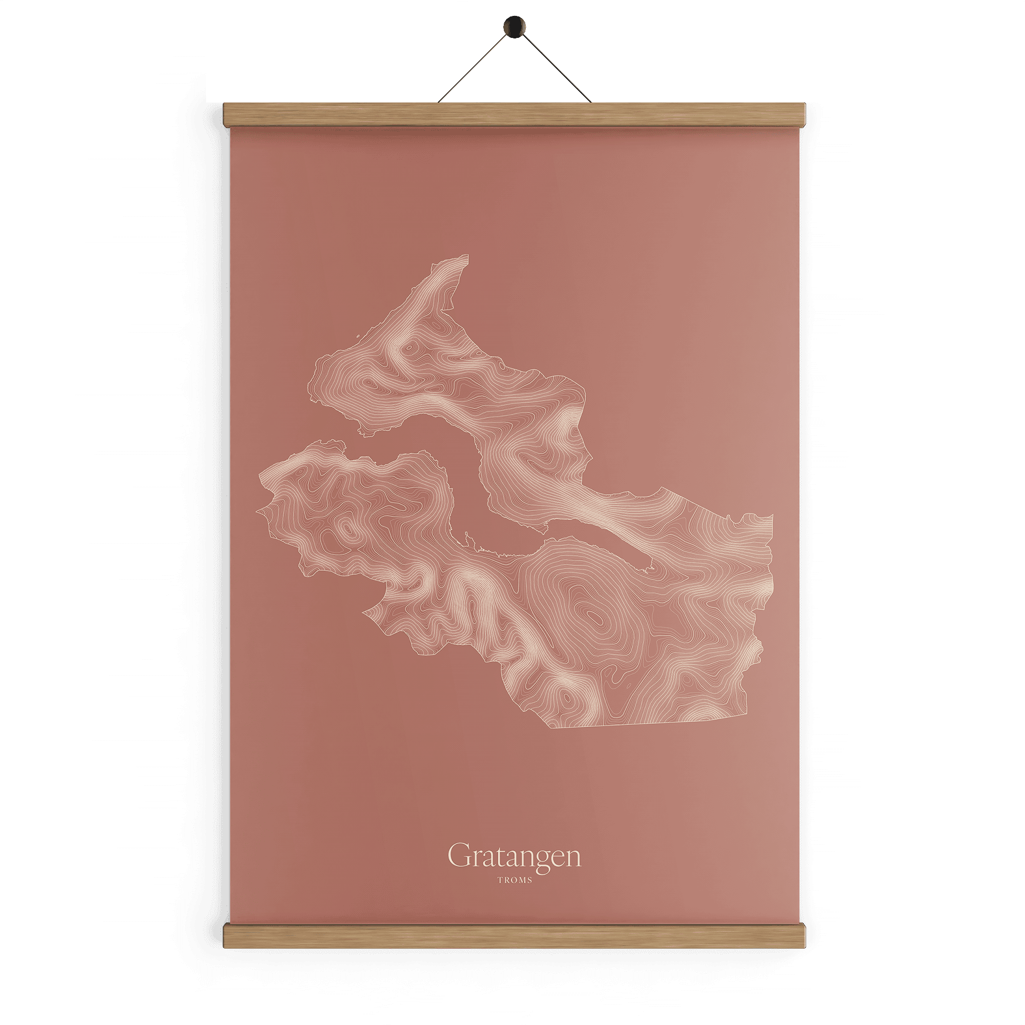Gratangen kotekart - Rustrød