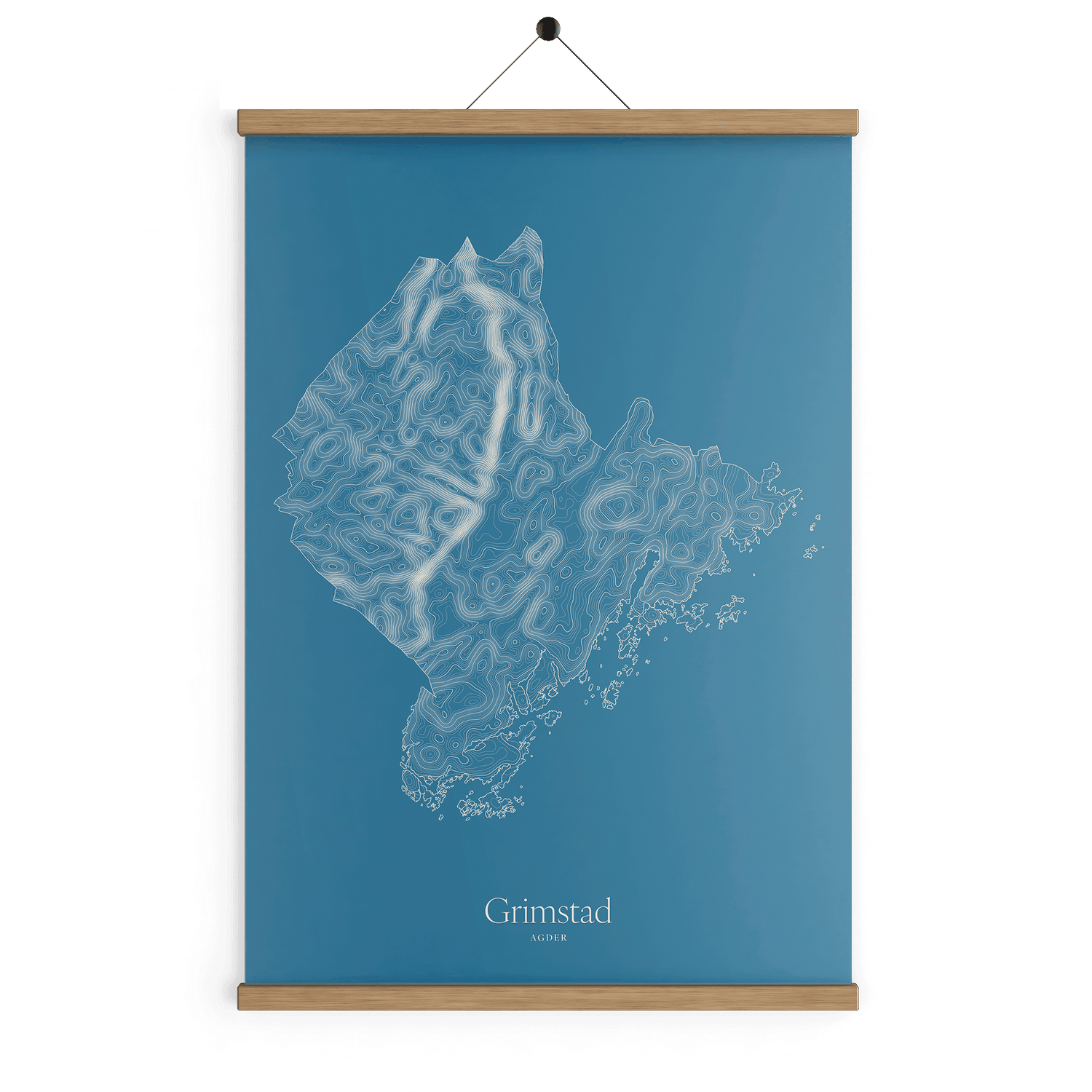 Grimstad kotekart - Himmelblå