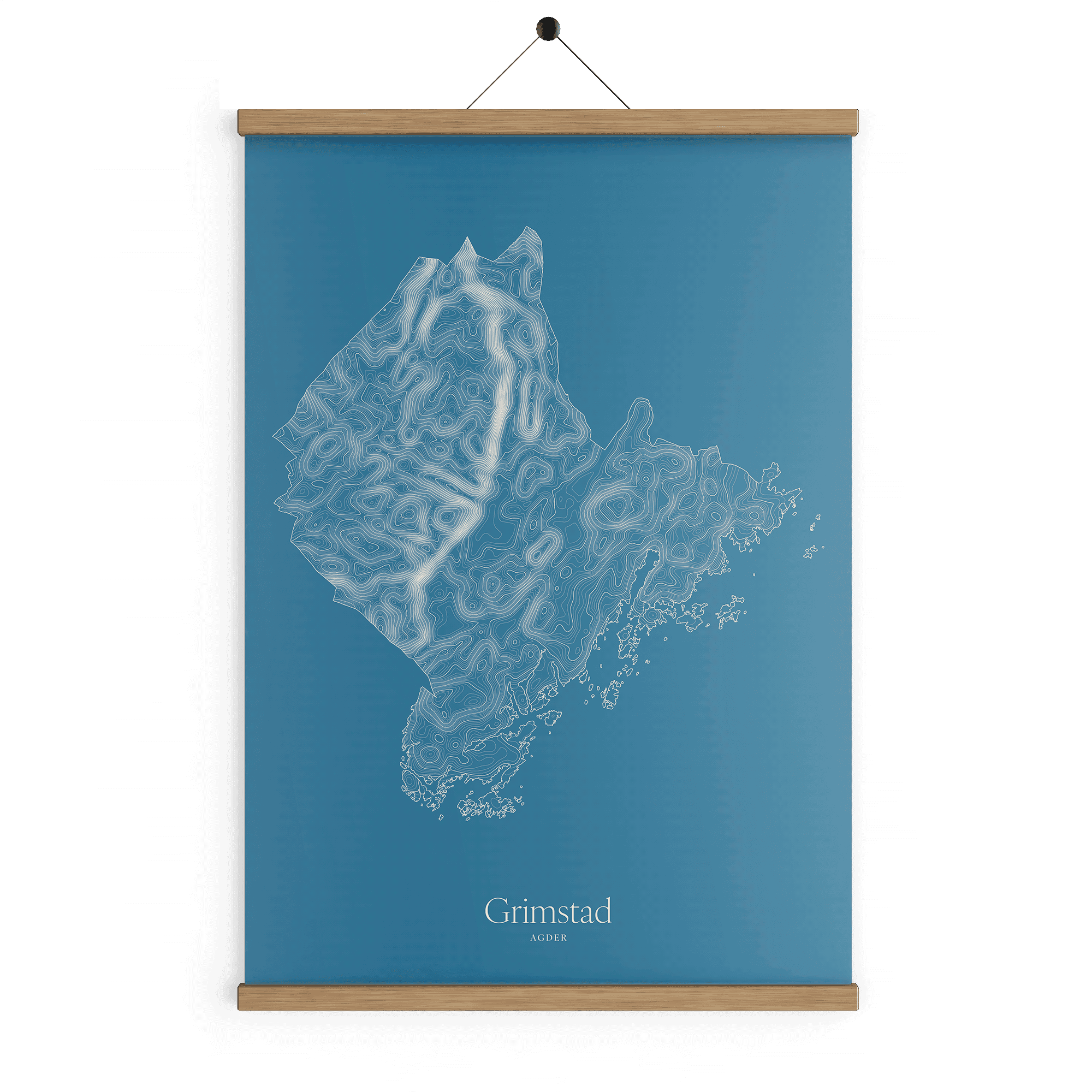 Grimstad kotekart - Himmelblå