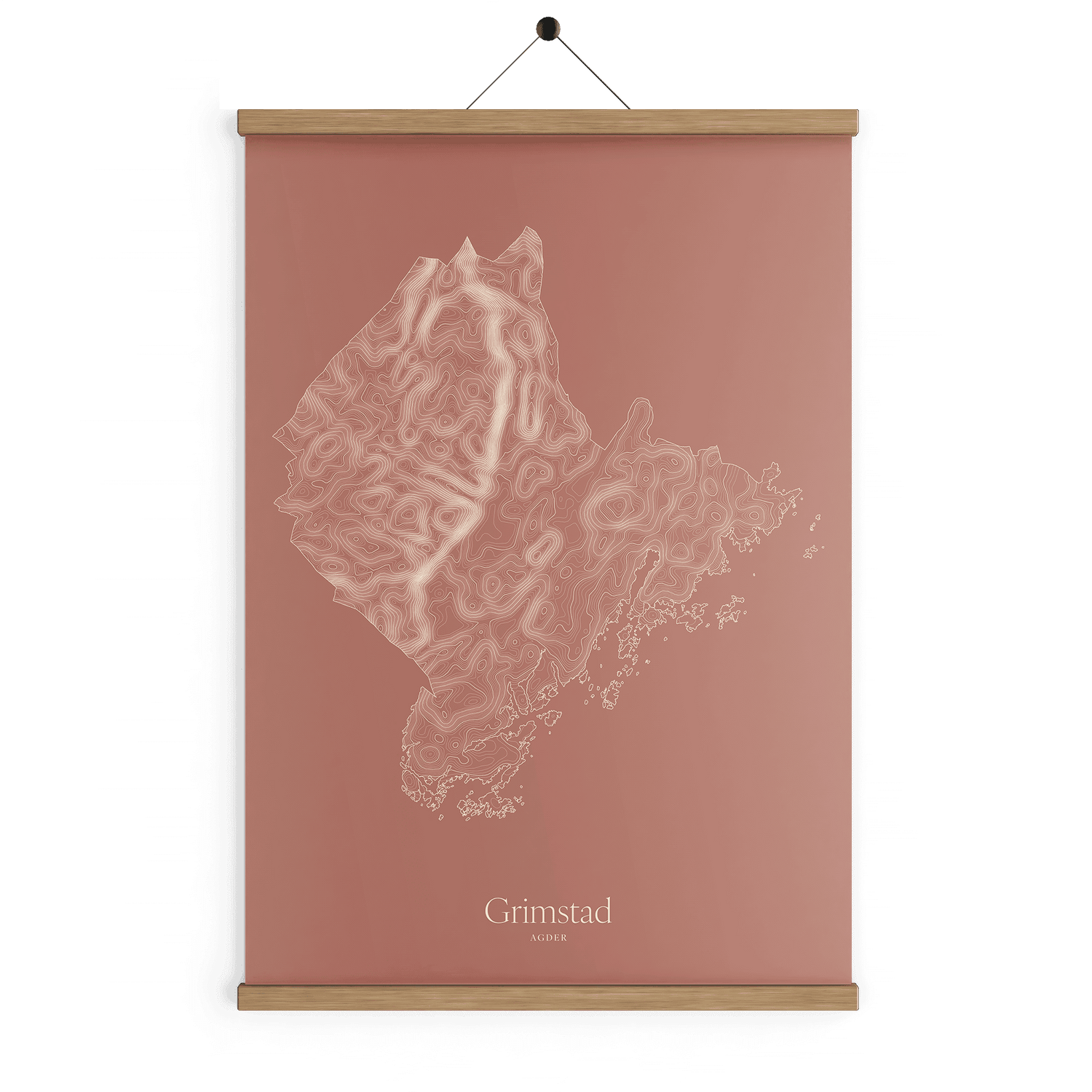 Grimstad kotekart - Rustrød