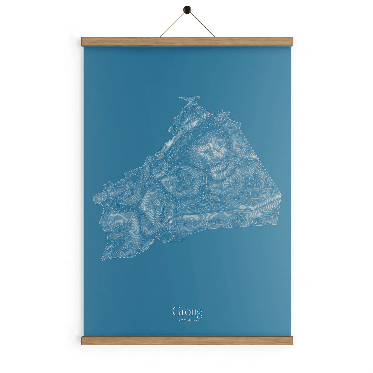 Grong kotekart - Himmelblå