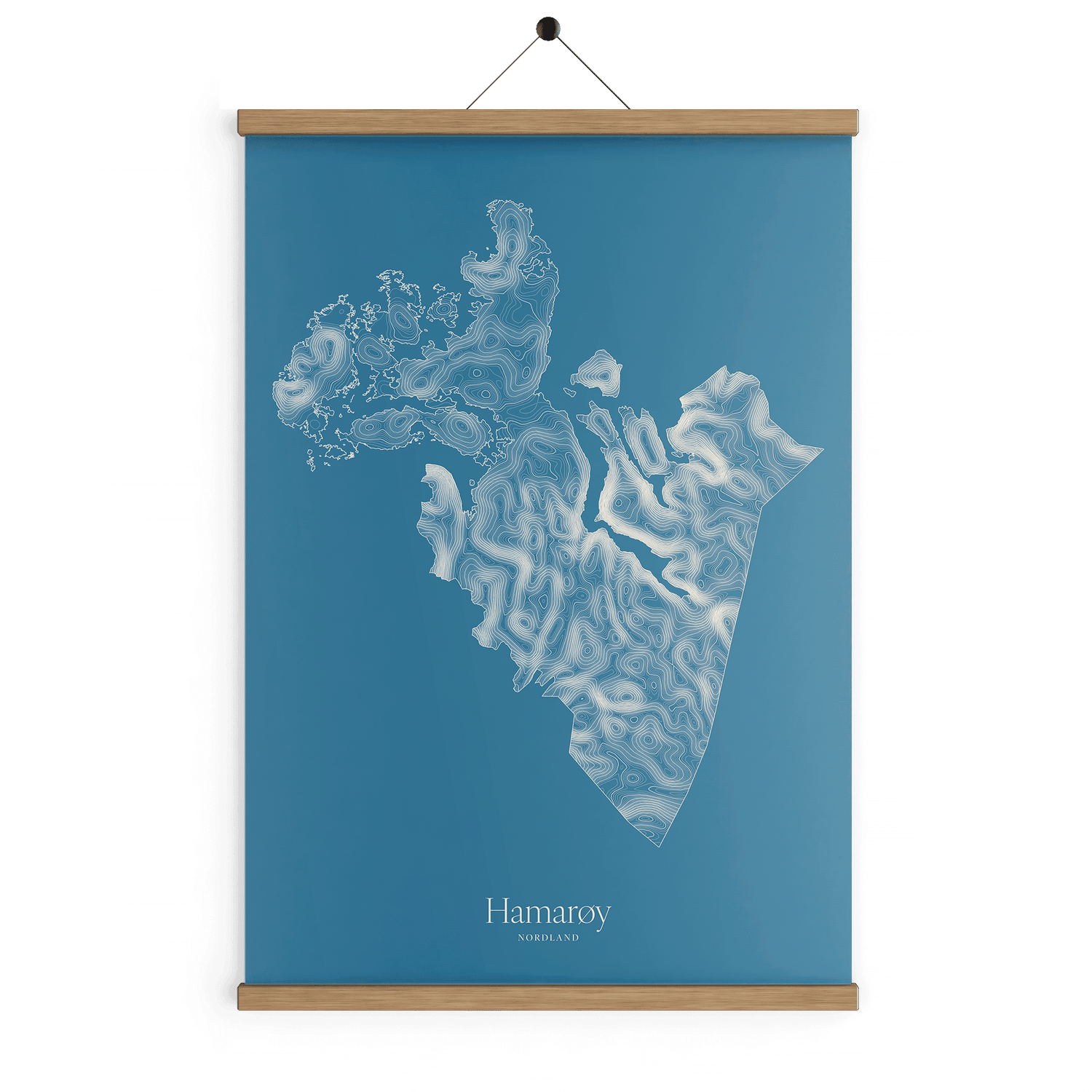 Hamarøy kotekart - Himmelblå