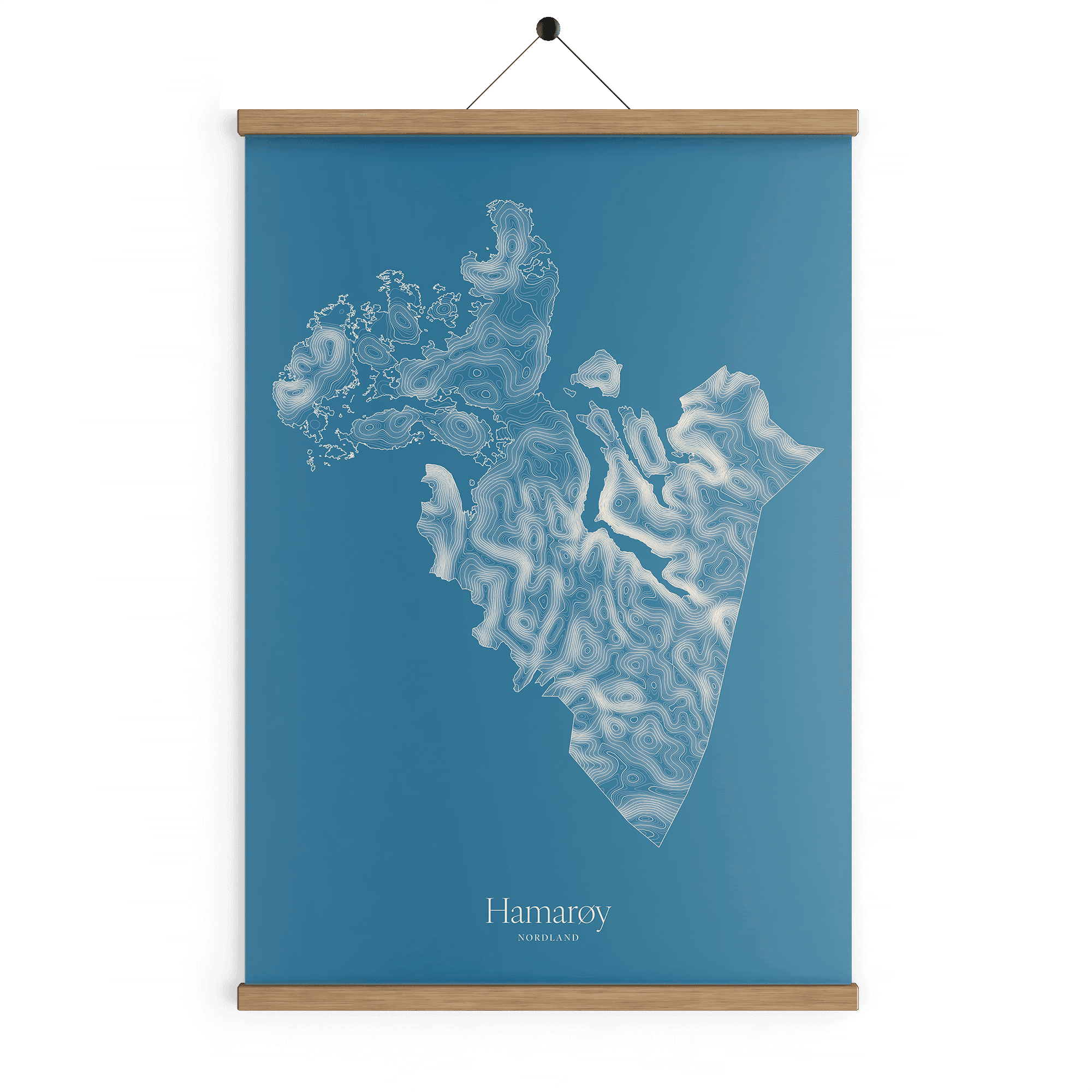 Hamarøy kotekart - Himmelblå