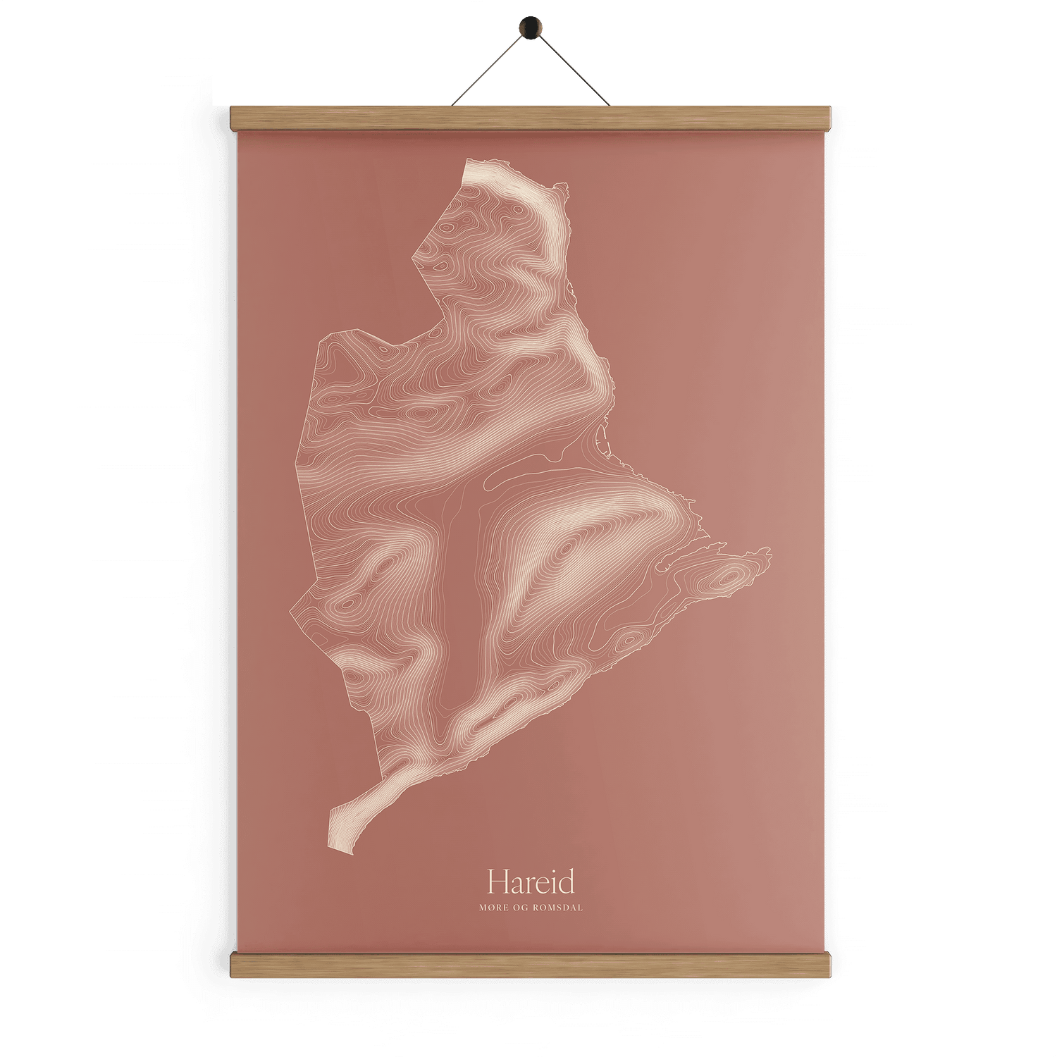 Hareid kotekart - Rustrød