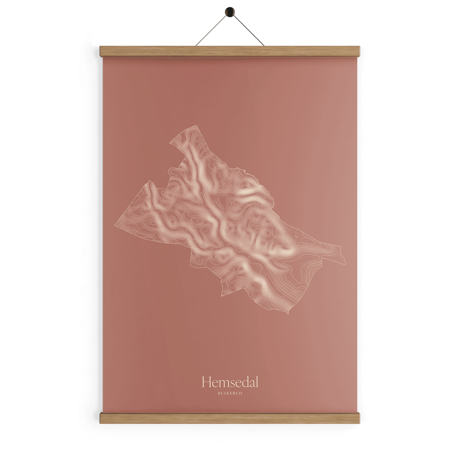 Hemsedal kotekart - Rustrød