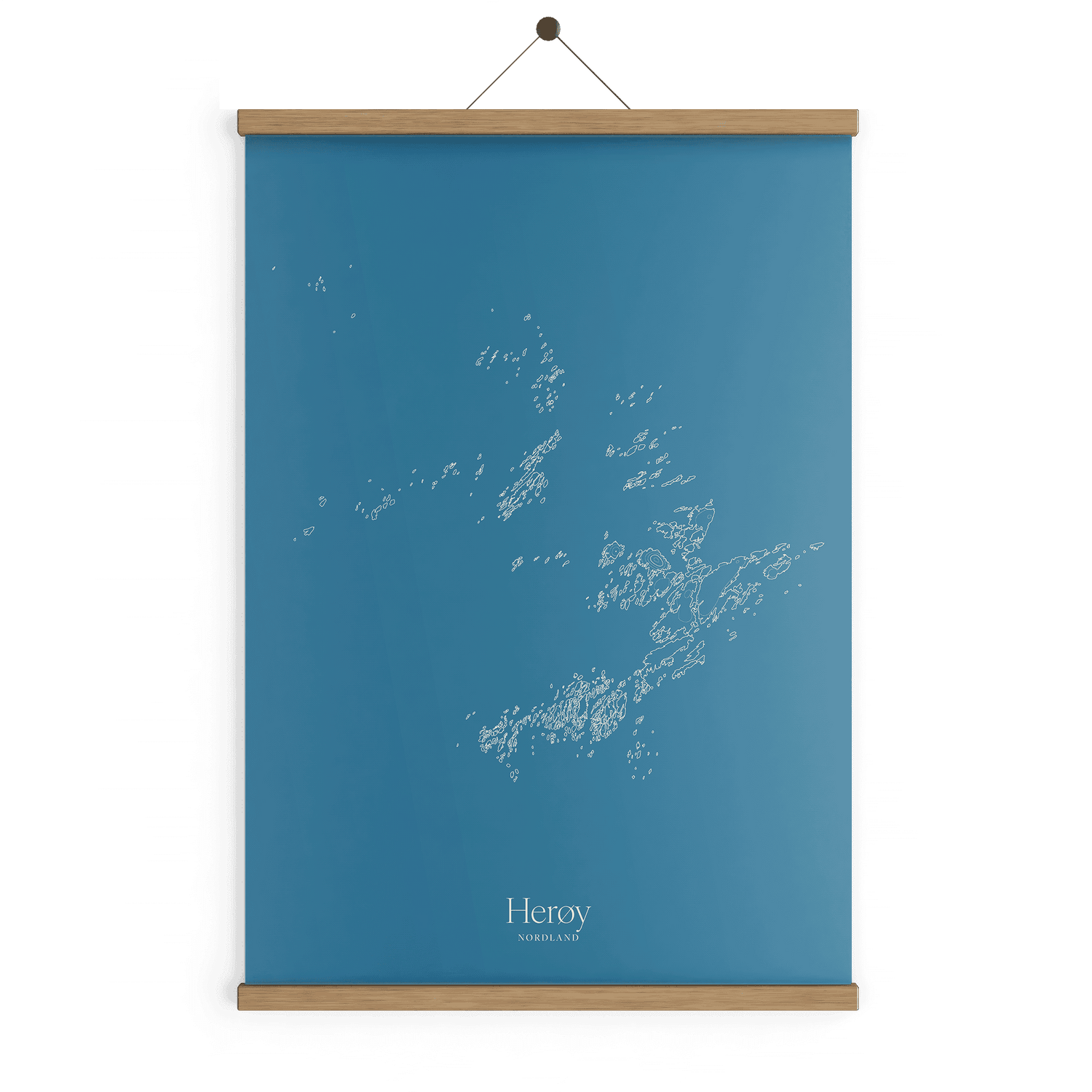 Herøy kotekart - Himmelblå