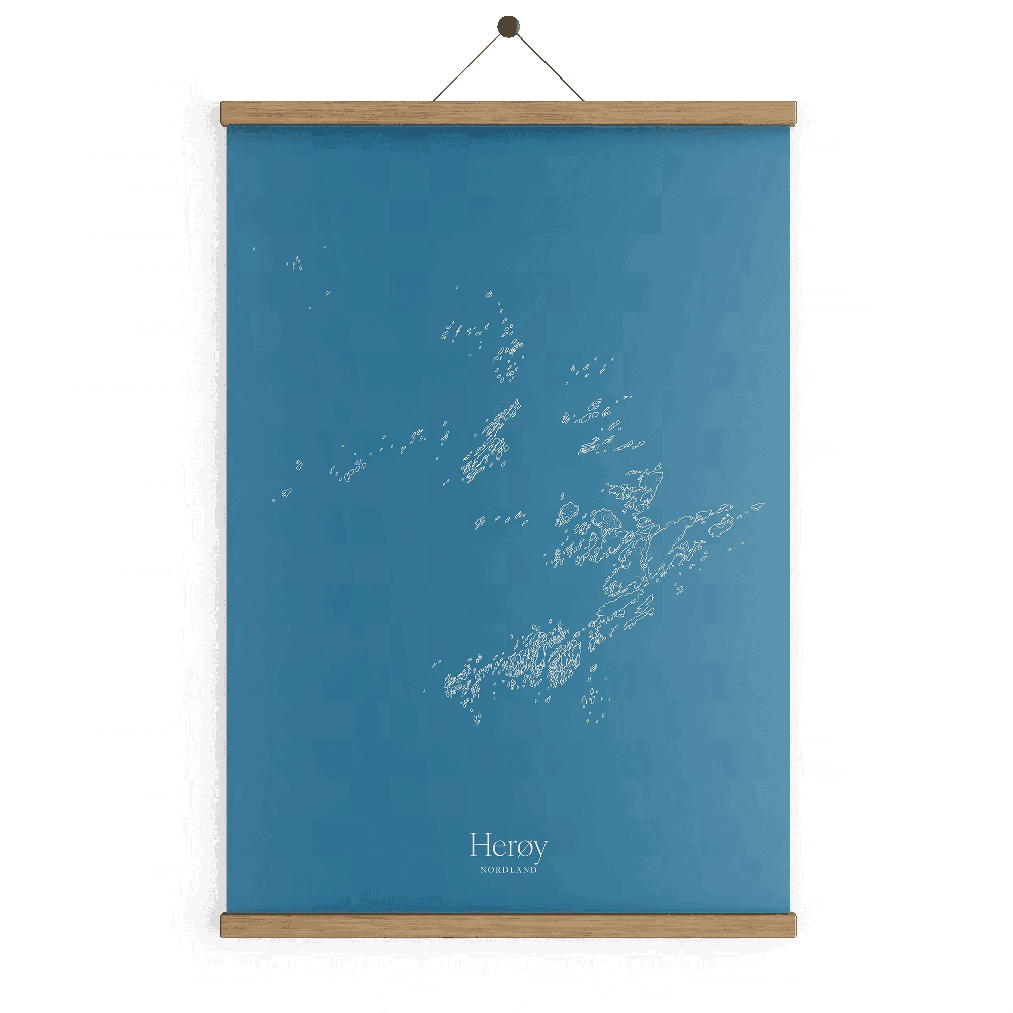 Herøy kotekart - Himmelblå