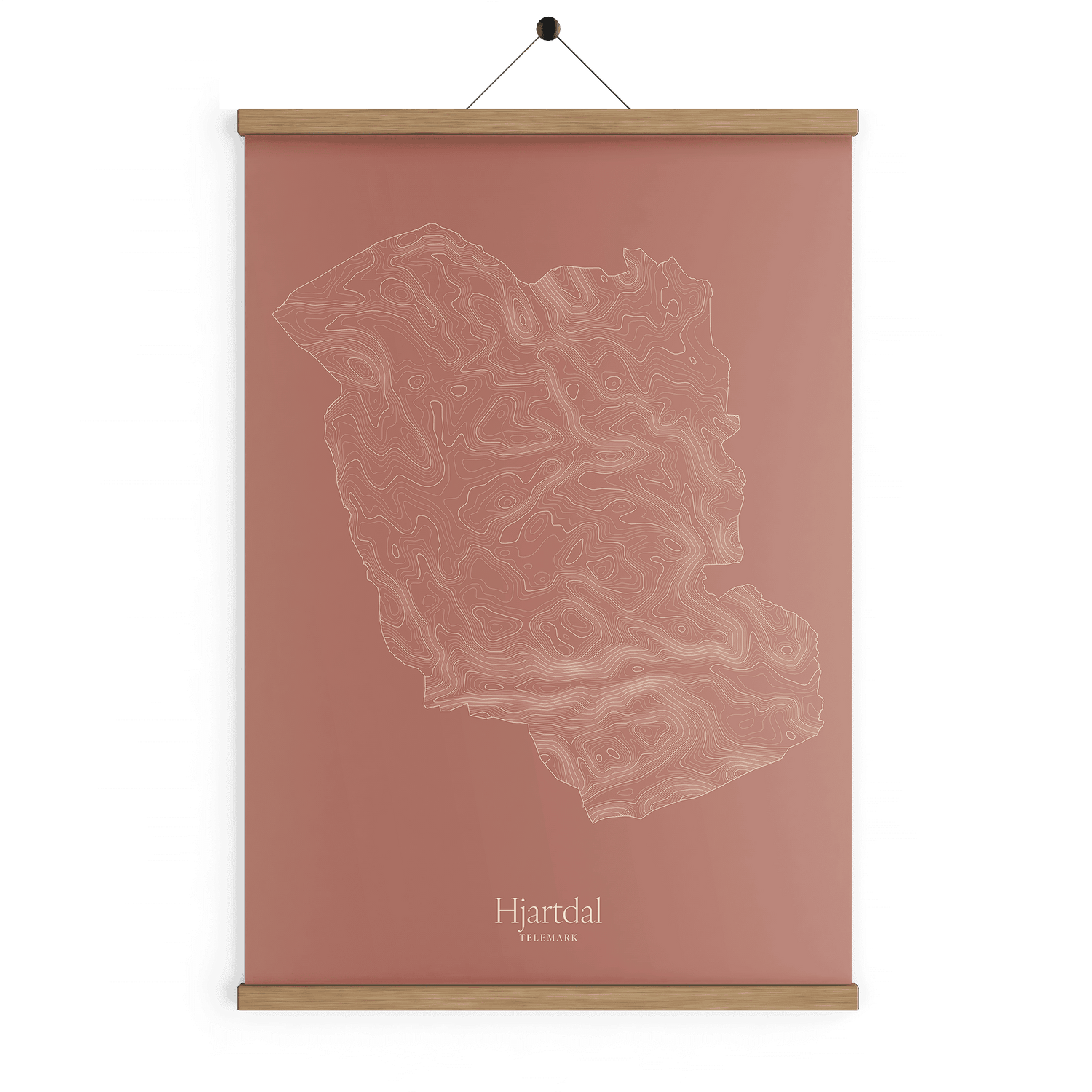 Hjartdal kotekart - Rustrød