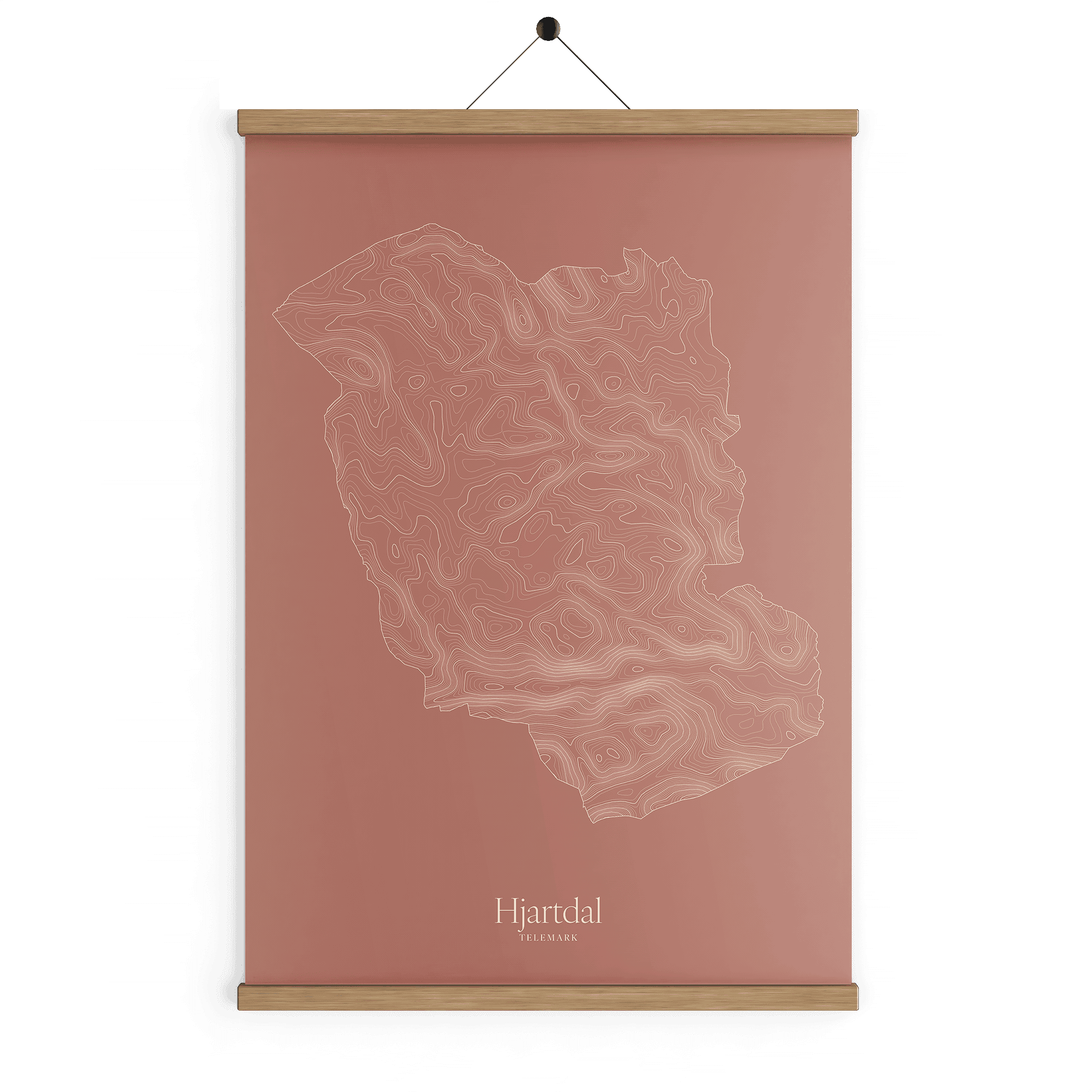 Hjartdal kotekart - Rustrød