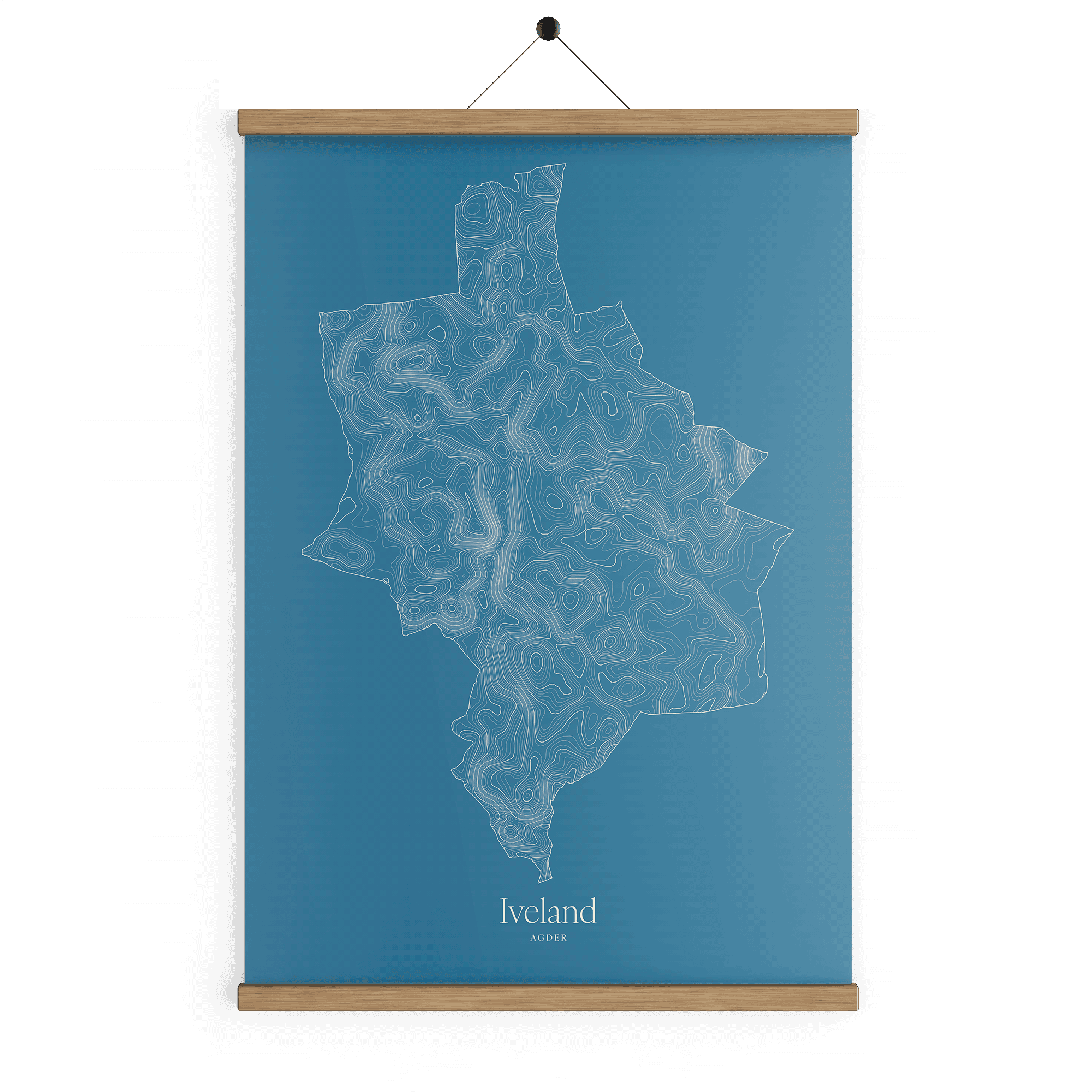 Iveland kotekart - Himmelblå