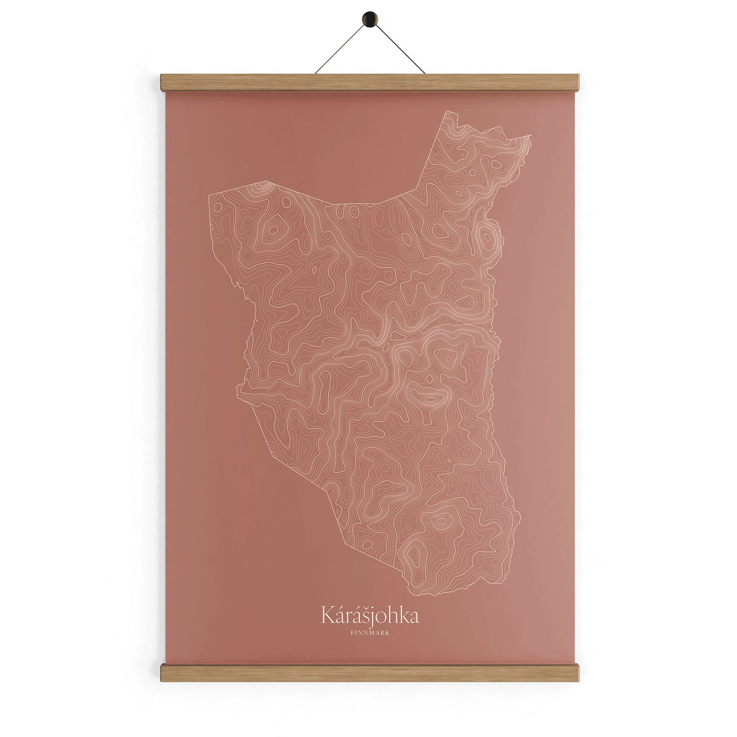 Kárášjohka kotekart - Rustrød
