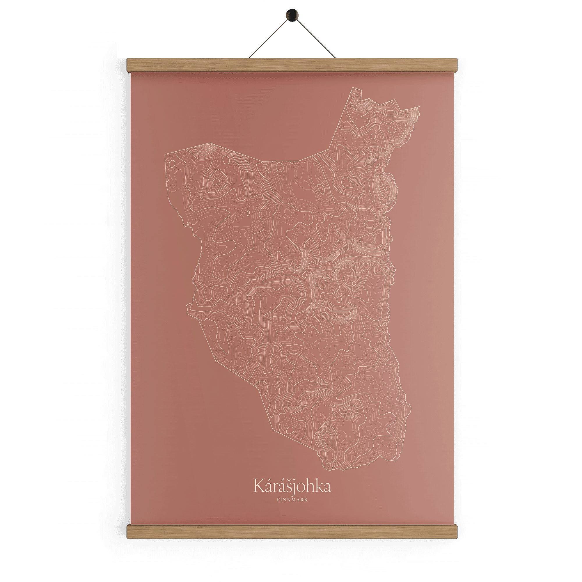 Kárášjohka kotekart - Rustrød