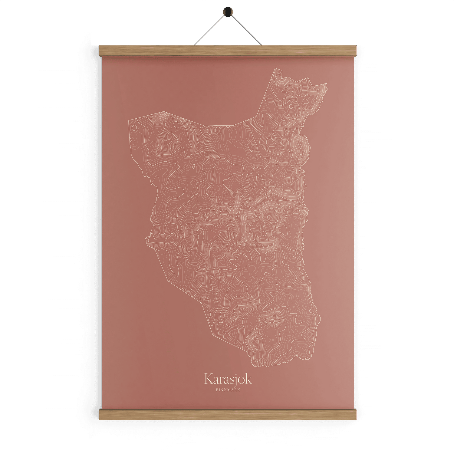 Karasjok kotekart - Rustrød