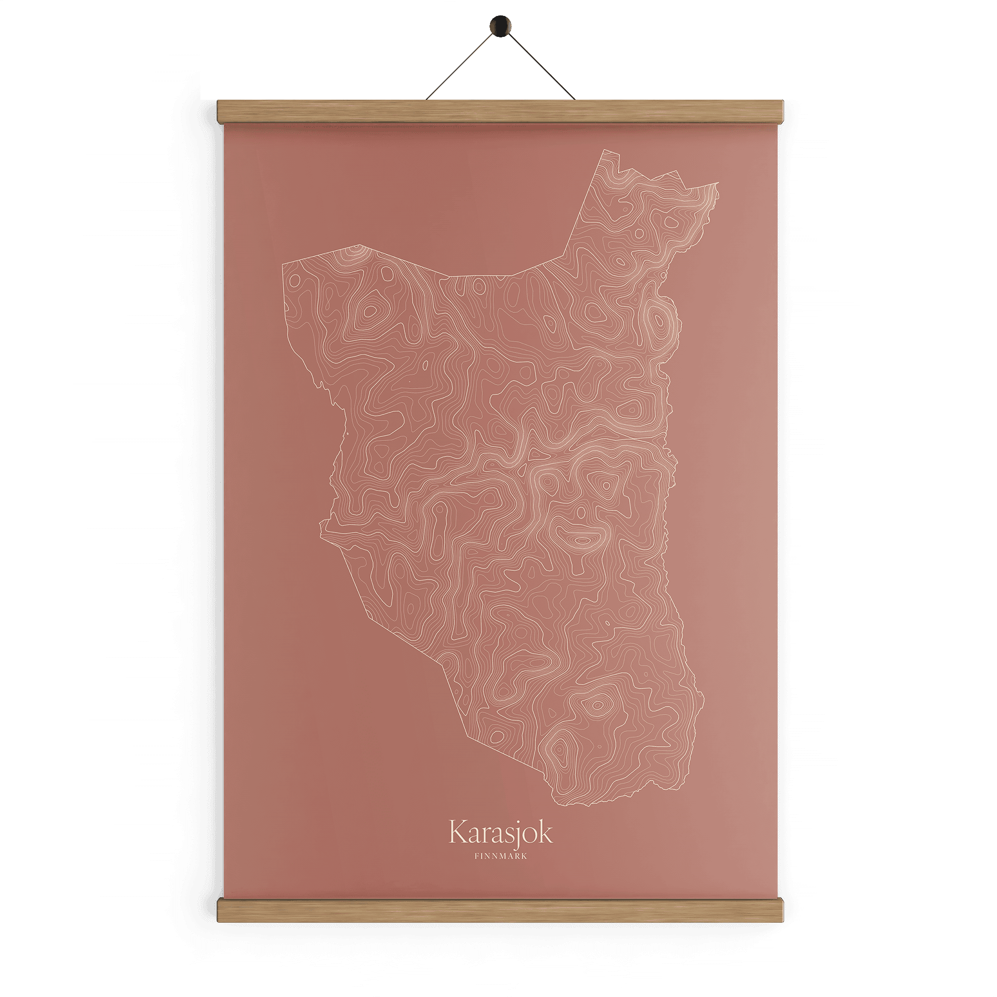 Karasjok kotekart - Rustrød