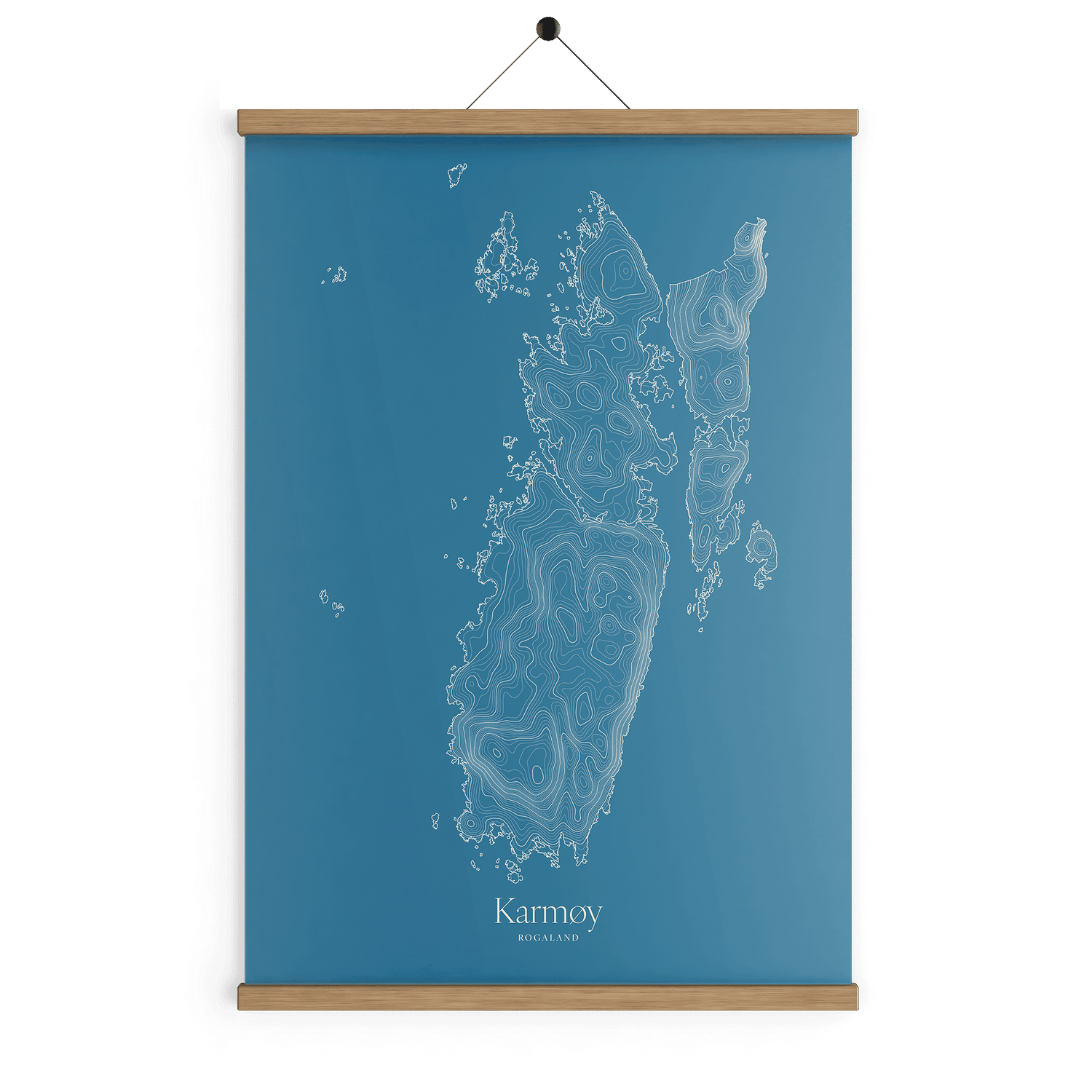 Karmøy kotekart - Himmelblå