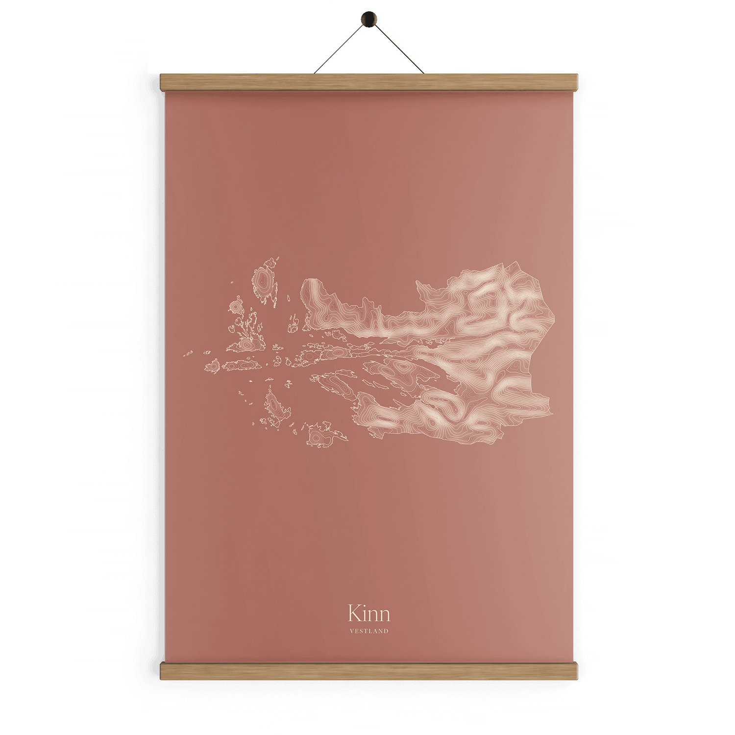 Kinn kotekart - Rustrød