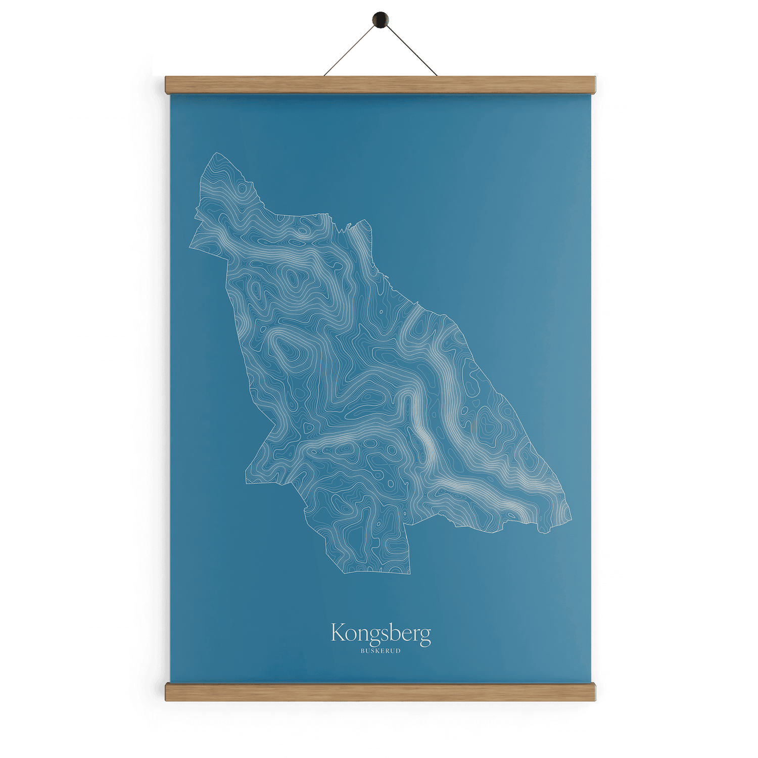 Kongsberg kotekart - Himmelblå