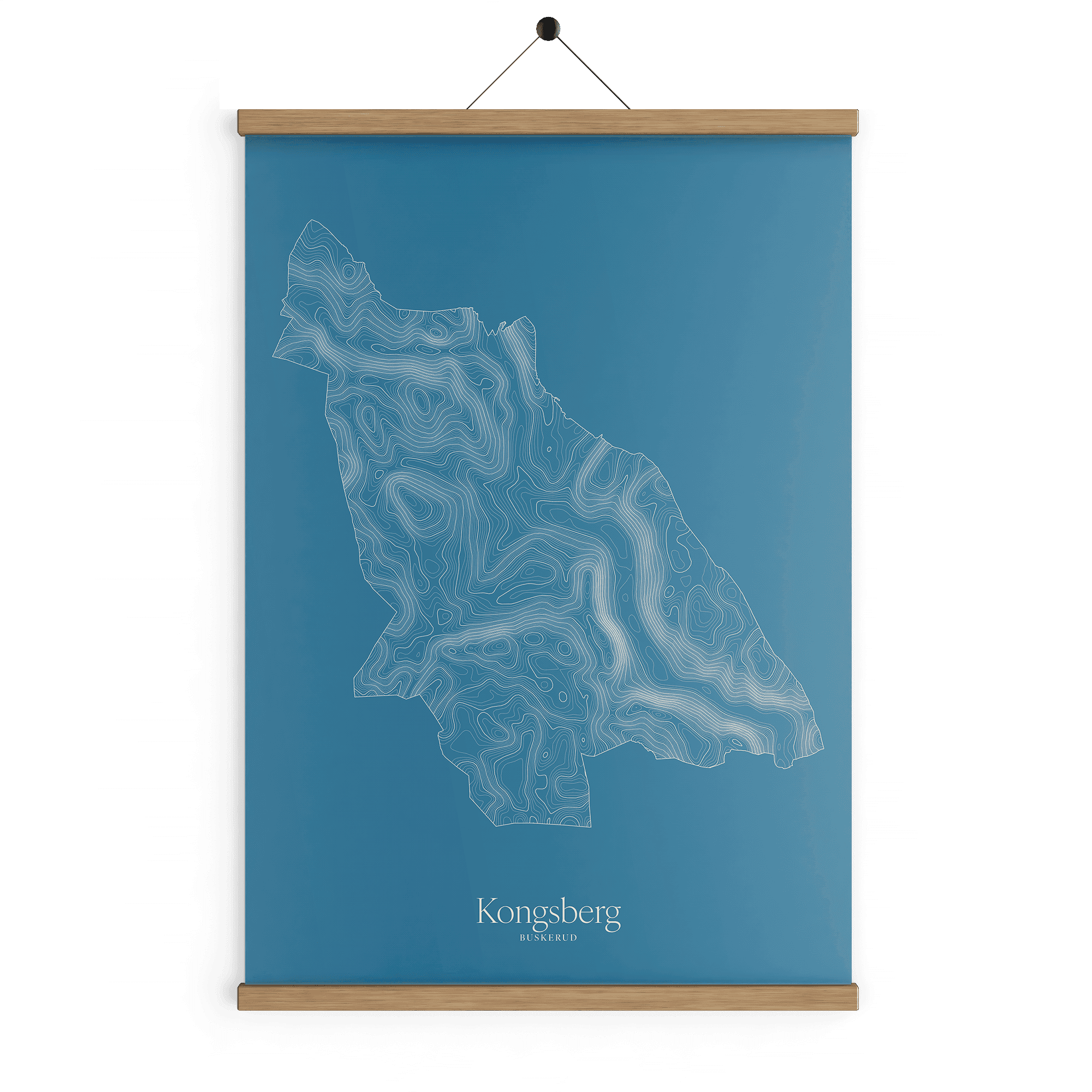 Kongsberg kotekart - Himmelblå