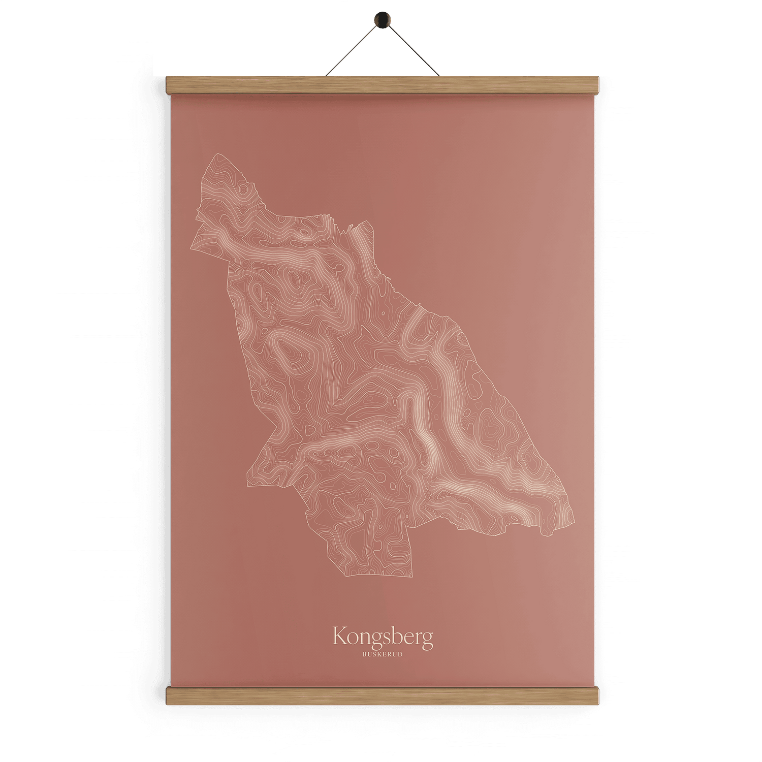 Kongsberg kotekart - Rustrød