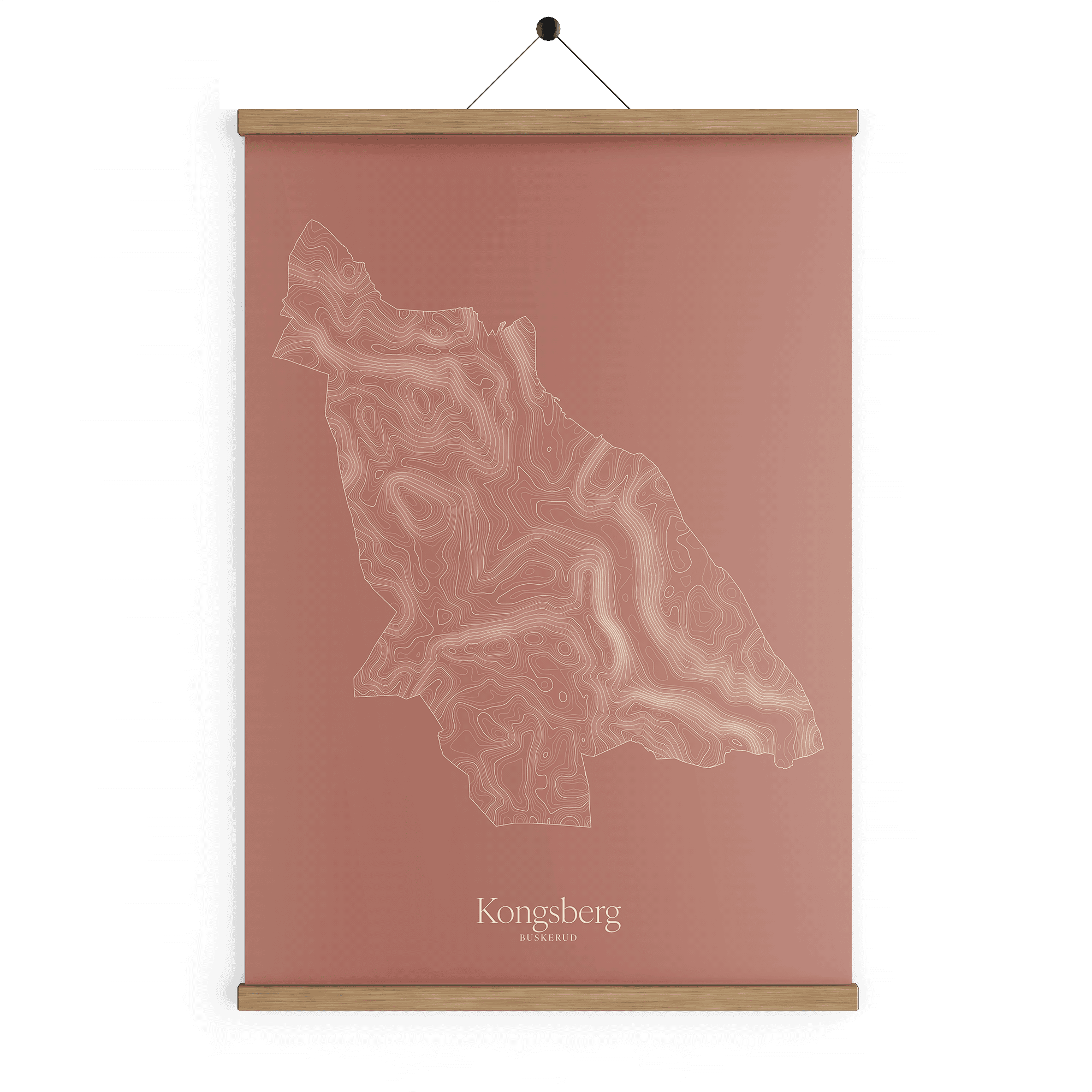 Kongsberg kotekart - Rustrød
