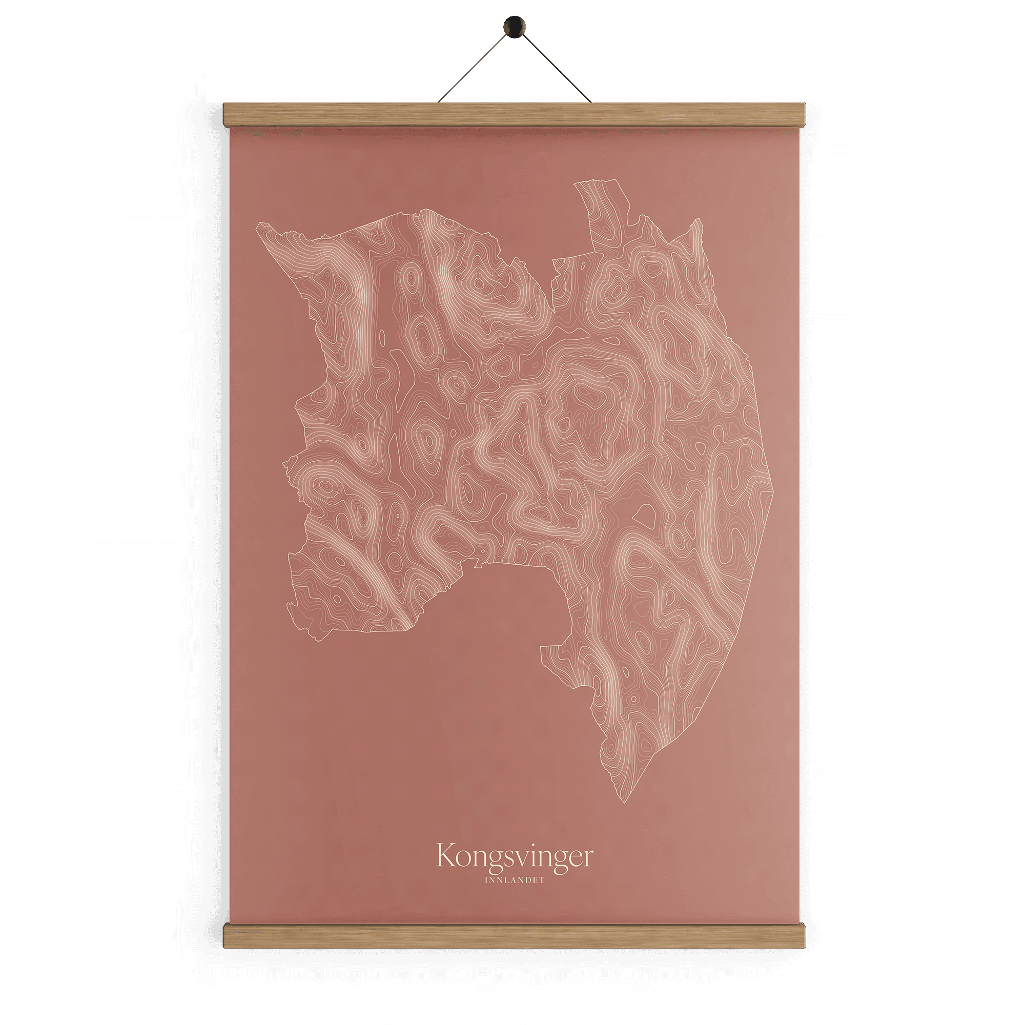Kongsvinger kotekart - Rustrød