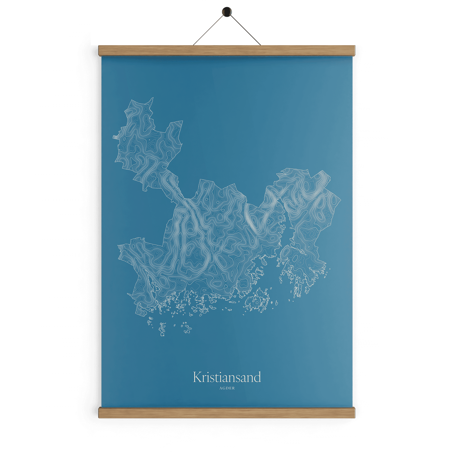 Kristiansand kotekart - Himmelblå