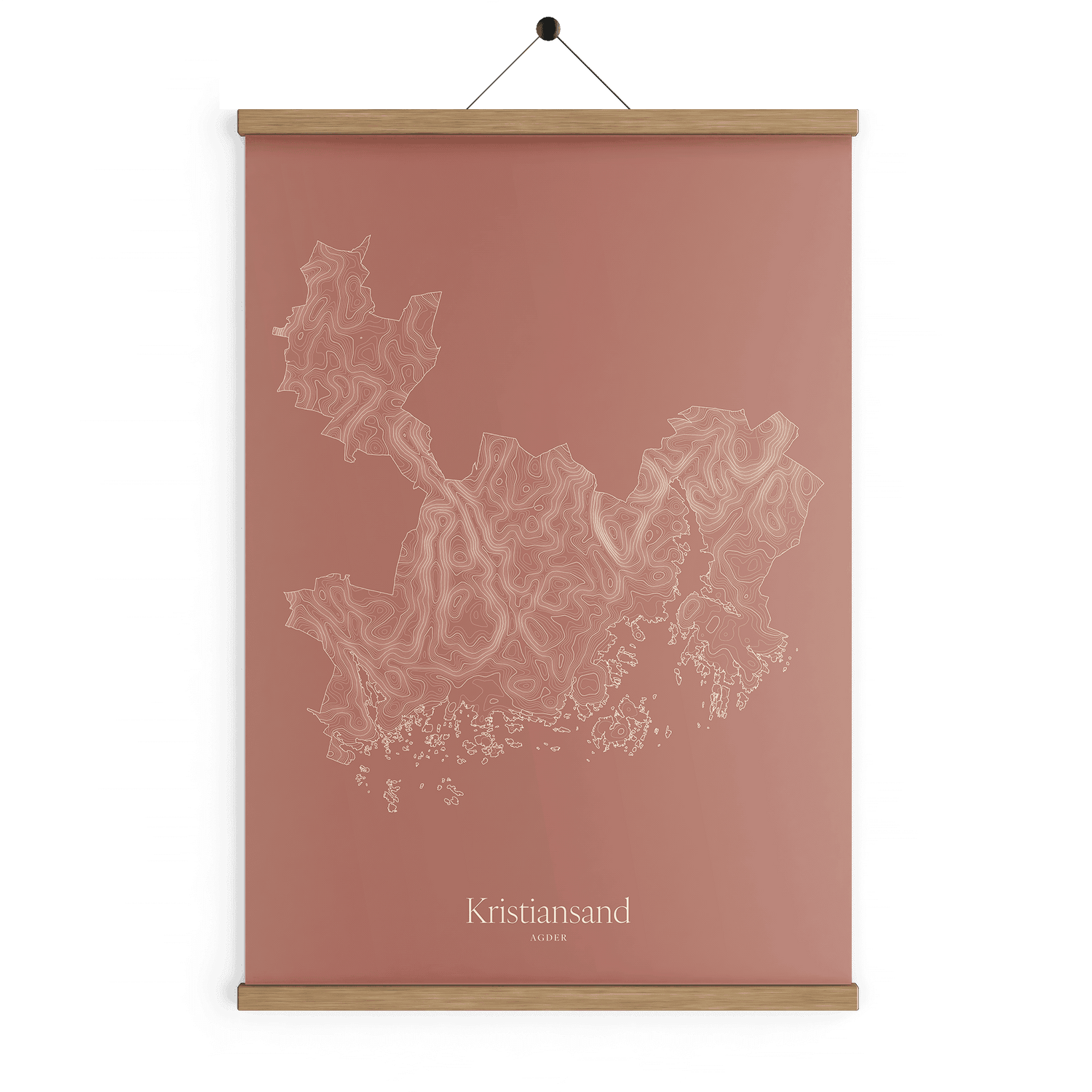 Kristiansand kotekart - Rustrød