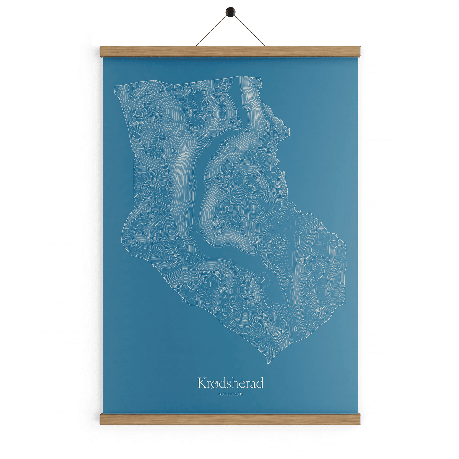 Krødsherad kotekart - Himmelblå