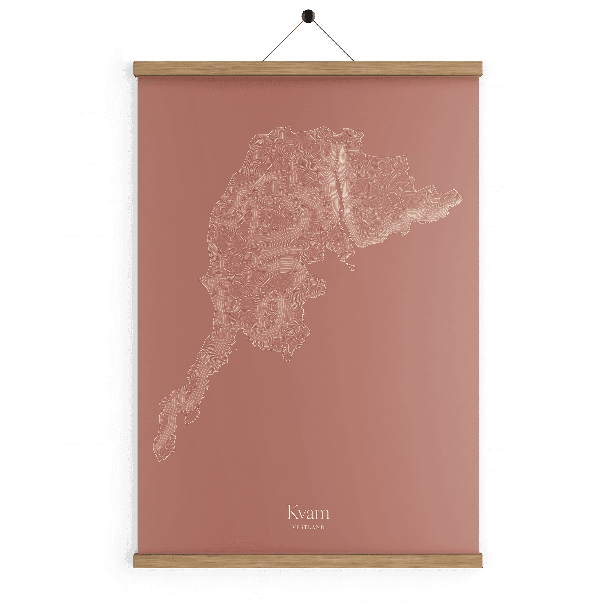 Kvam kotekart - Rustrød
