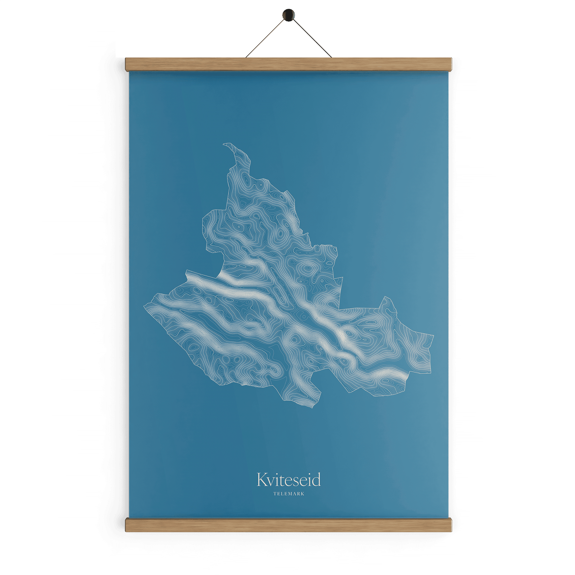 Kviteseid kotekart - Himmelblå