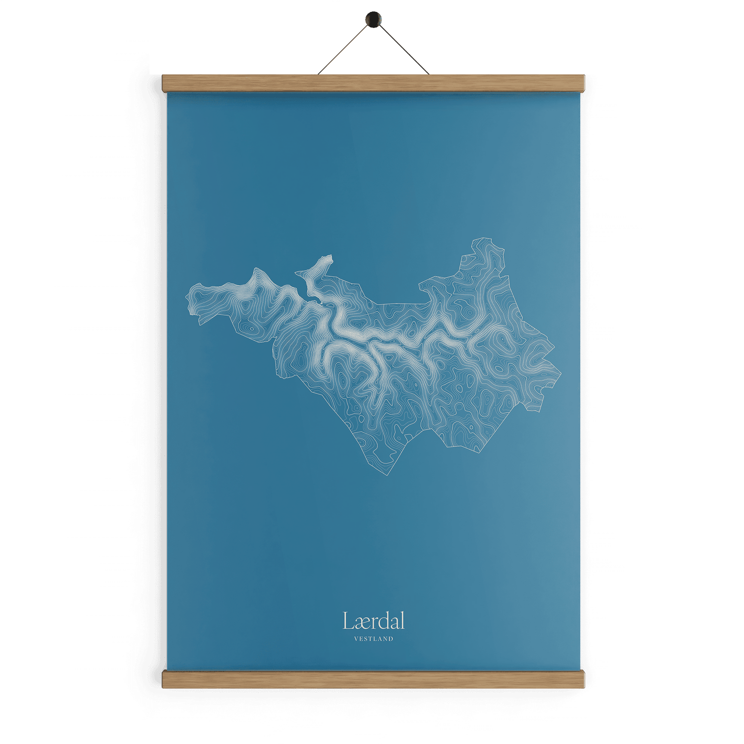 Lærdal kotekart - Himmelblå