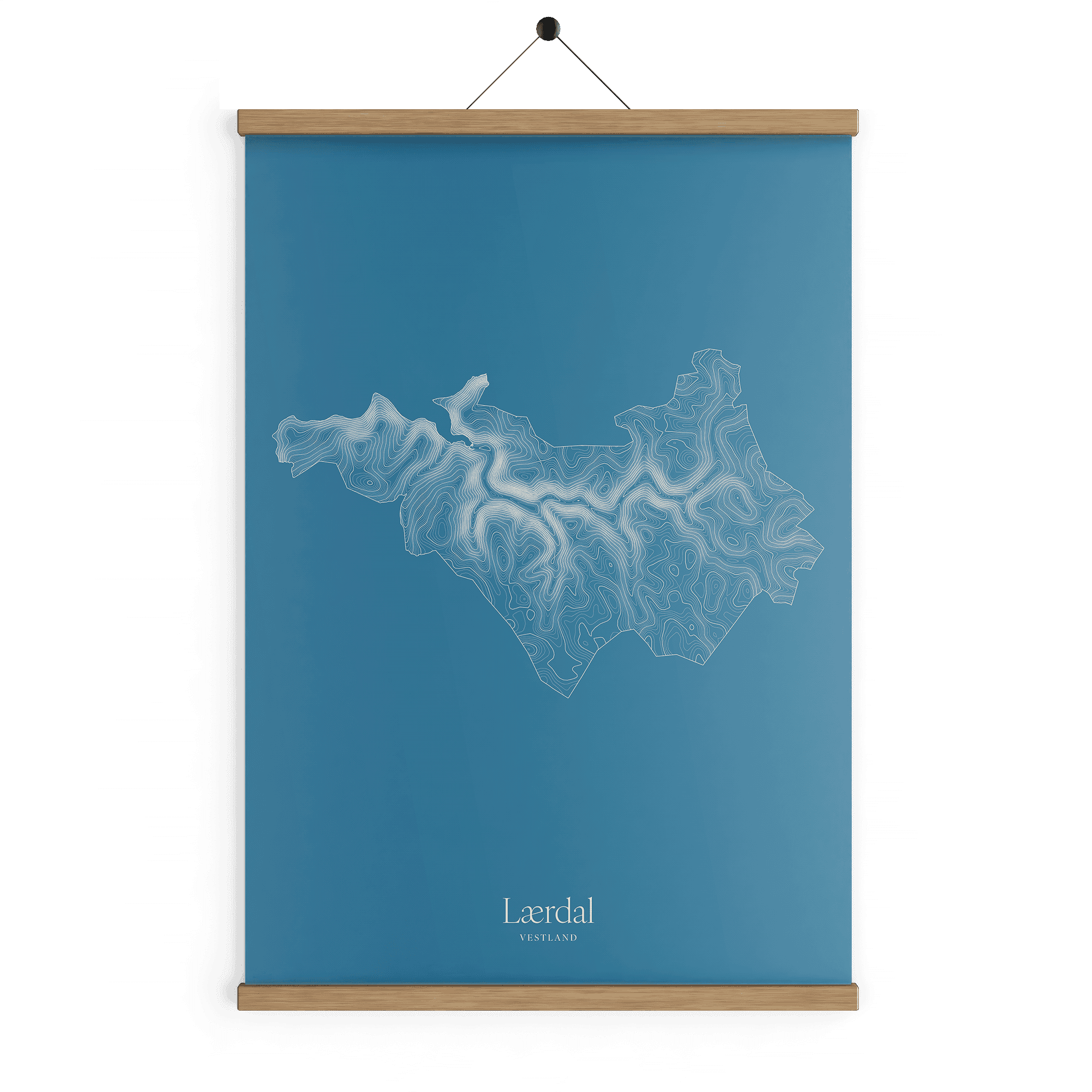 Lærdal kotekart - Himmelblå